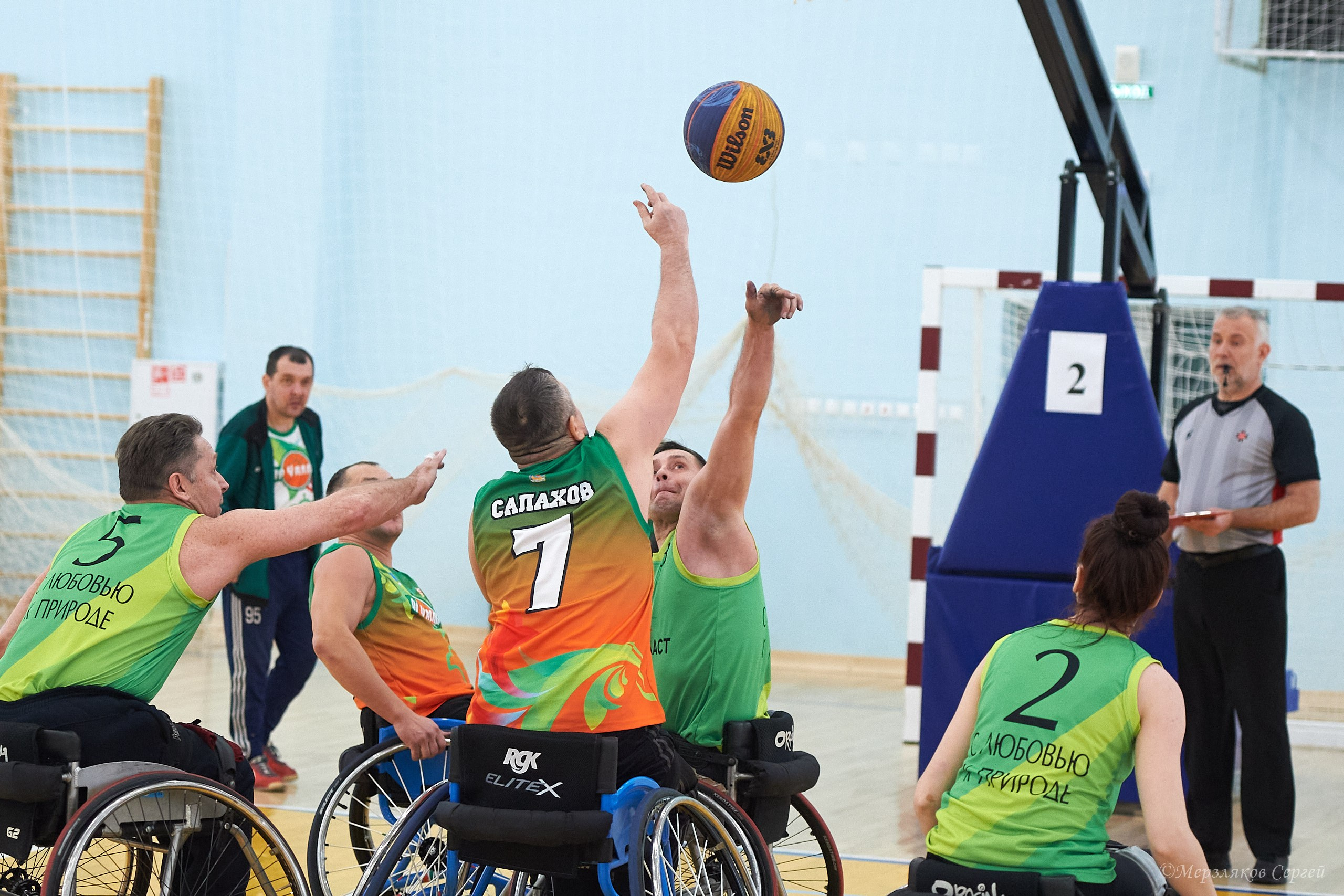 X традиционный Рождественский турнир по баскетболу на колясках. Ижевск. Спортивный репортажный фотограф в Ижевске Сергей Мерзляков