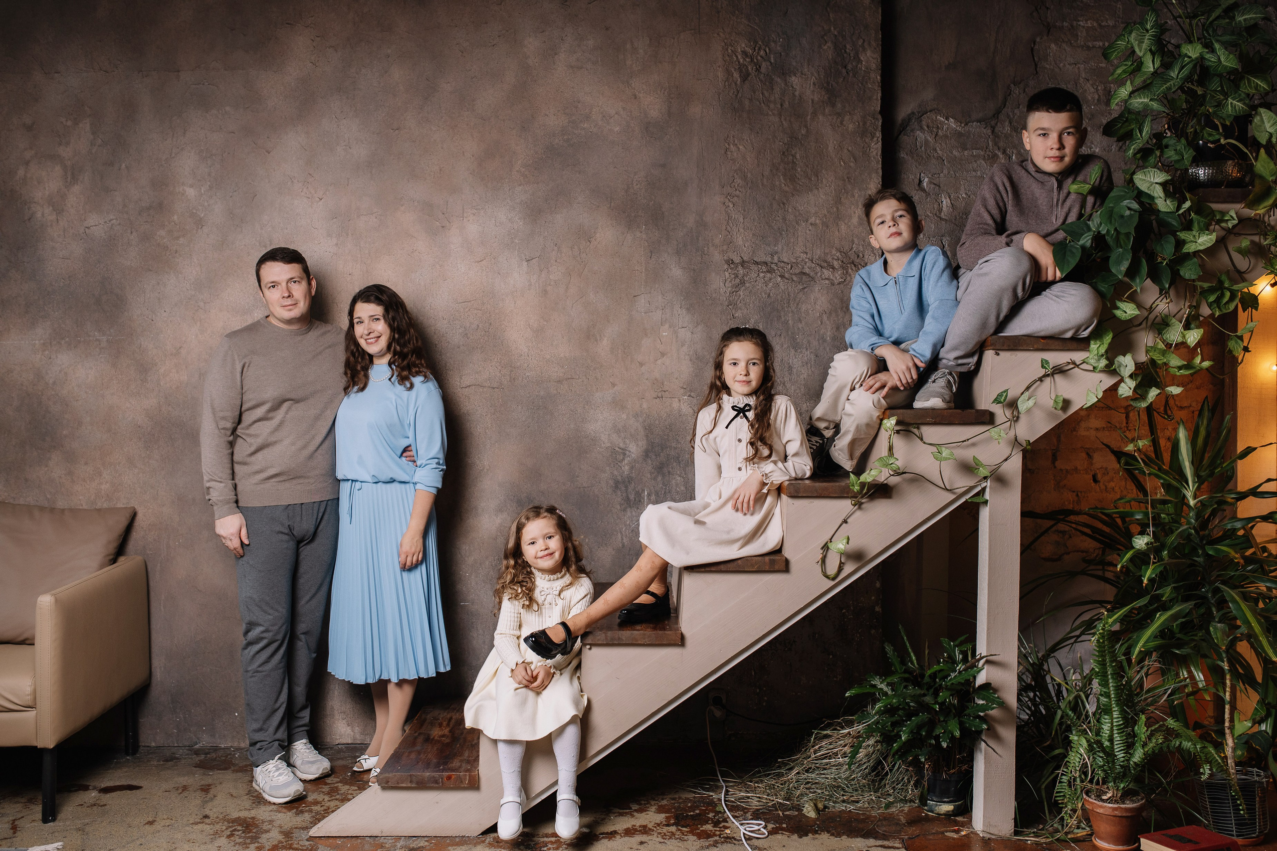 Алексей, Мария, Дима, Ваня, Аня и Лиза. Семейный фотограф Трусова Евгения в Екатеринбурге