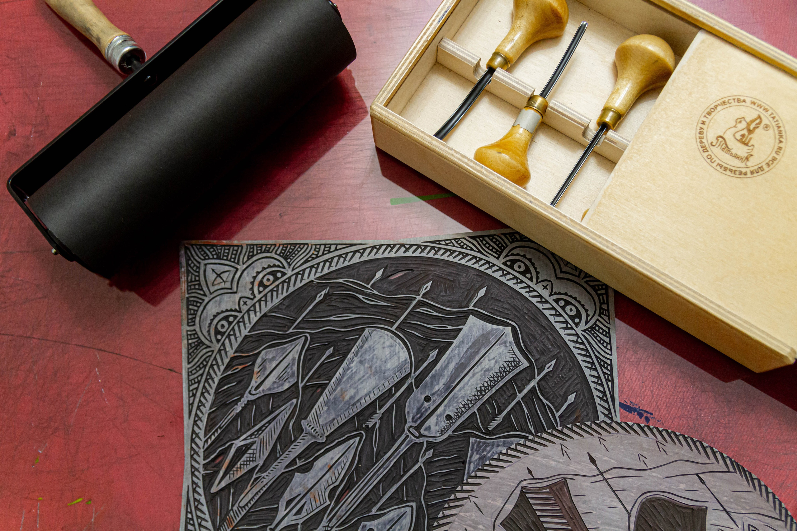 Мастер класс по линогравюре. Твой фотограф Алина Кочергина