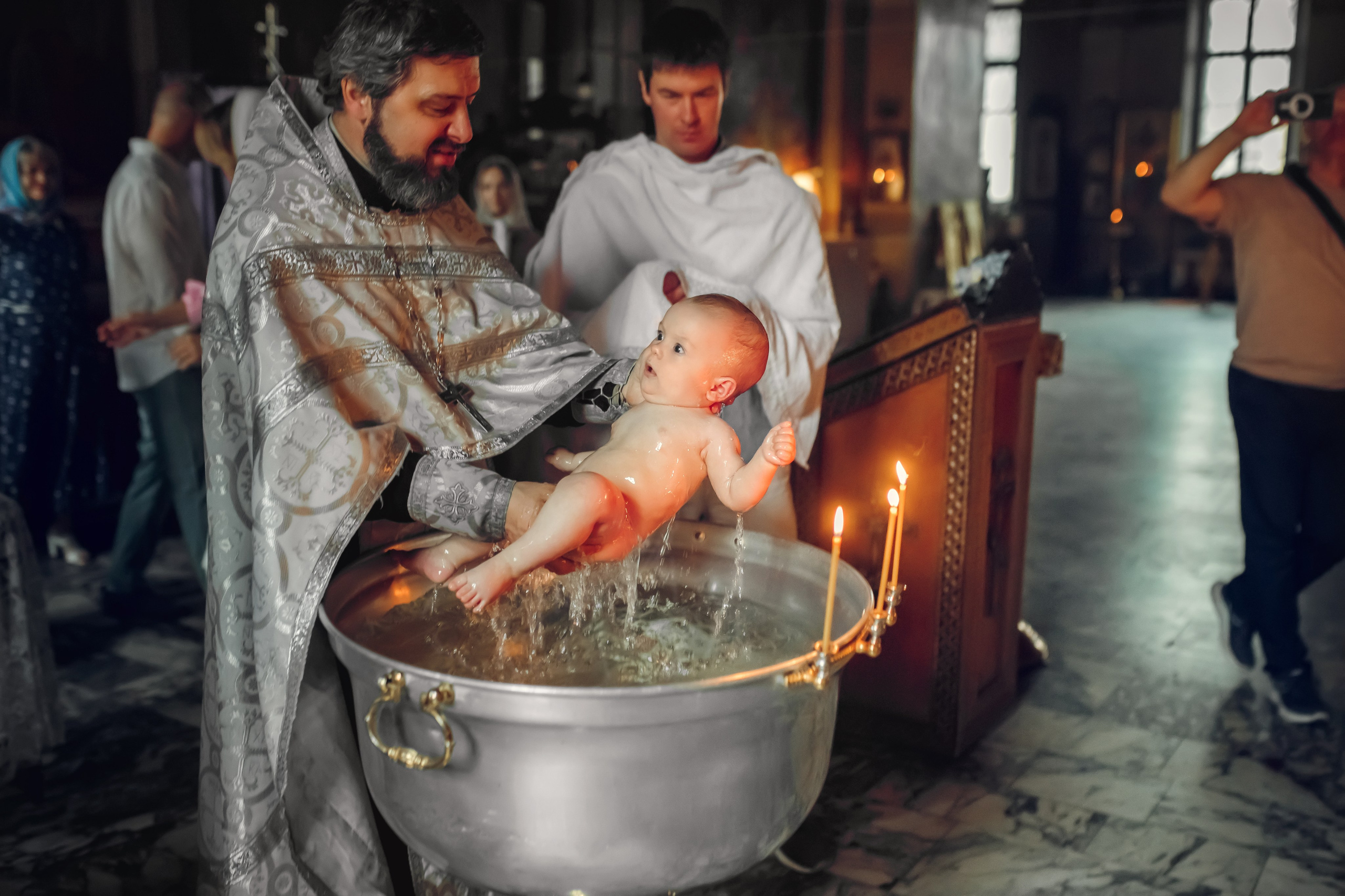 Крещение Бориса. Фотограф на Крещение, семейный фотограф в Москве