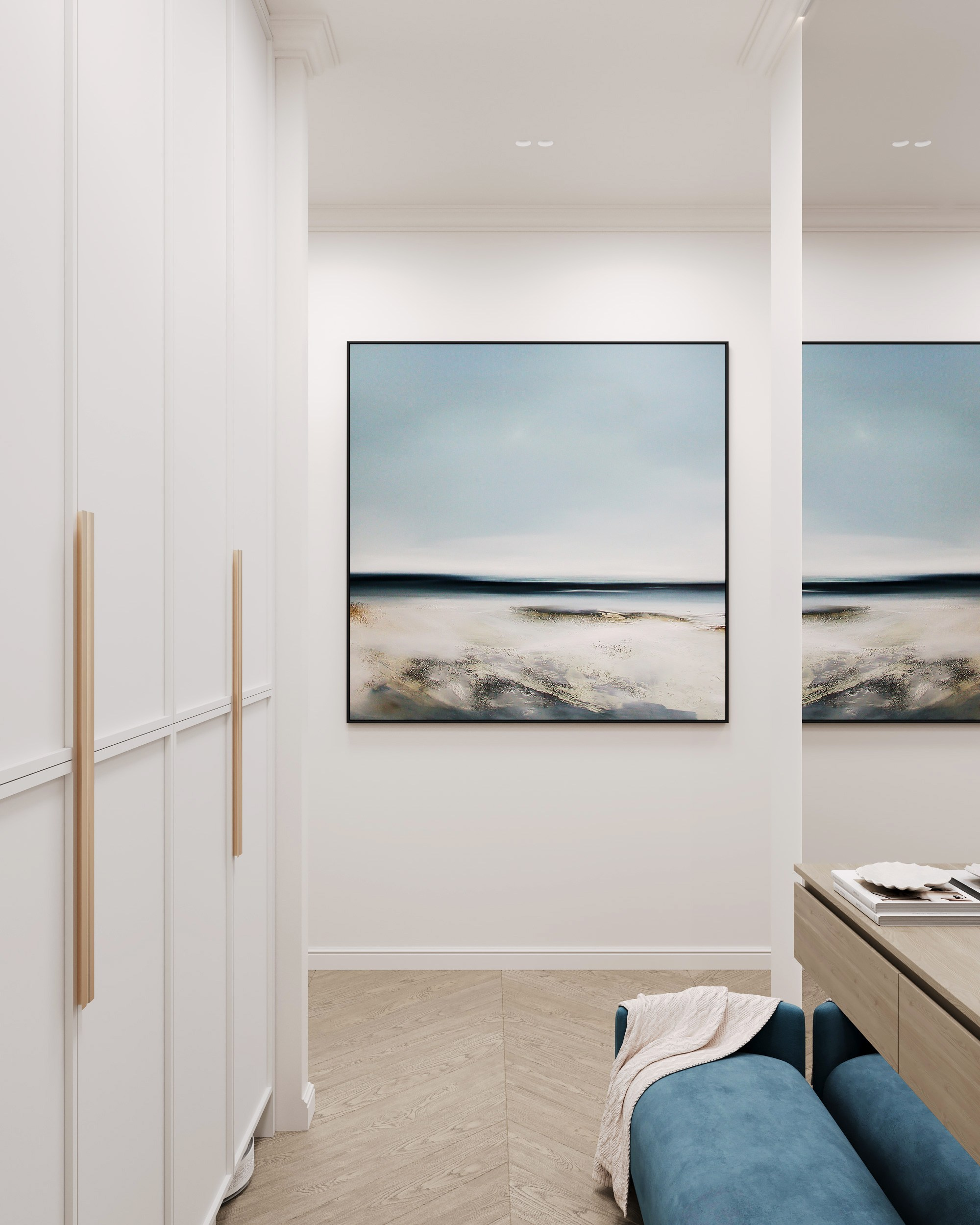 Blue Classic. Дизайн интерьера | 3D визуализация | Миланская Марина