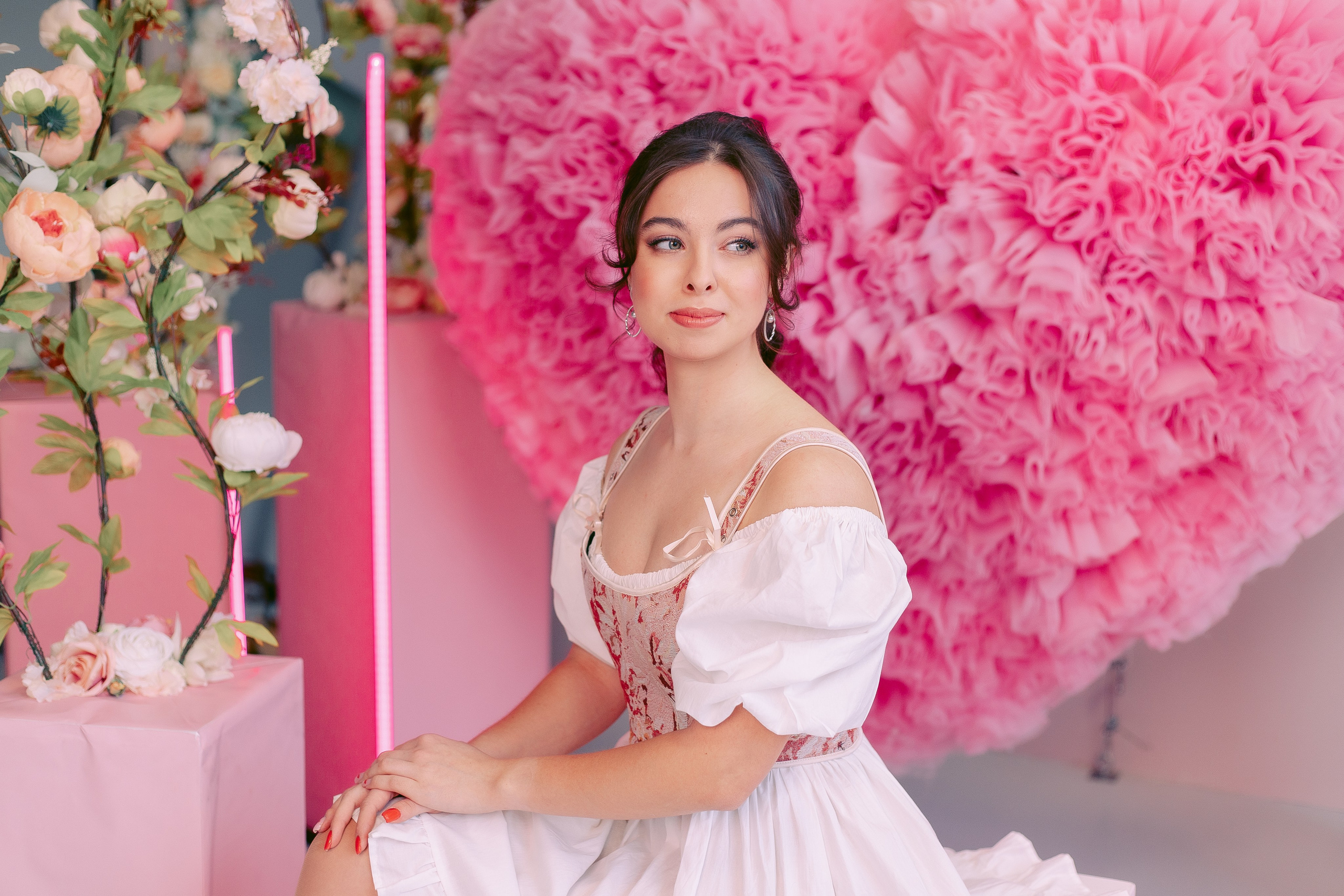 Весенняя фотосессия в фотостудии для девушки в Санкт-Петербурге. Фотограф в Санкт-Петербурге, Анна Скворцова