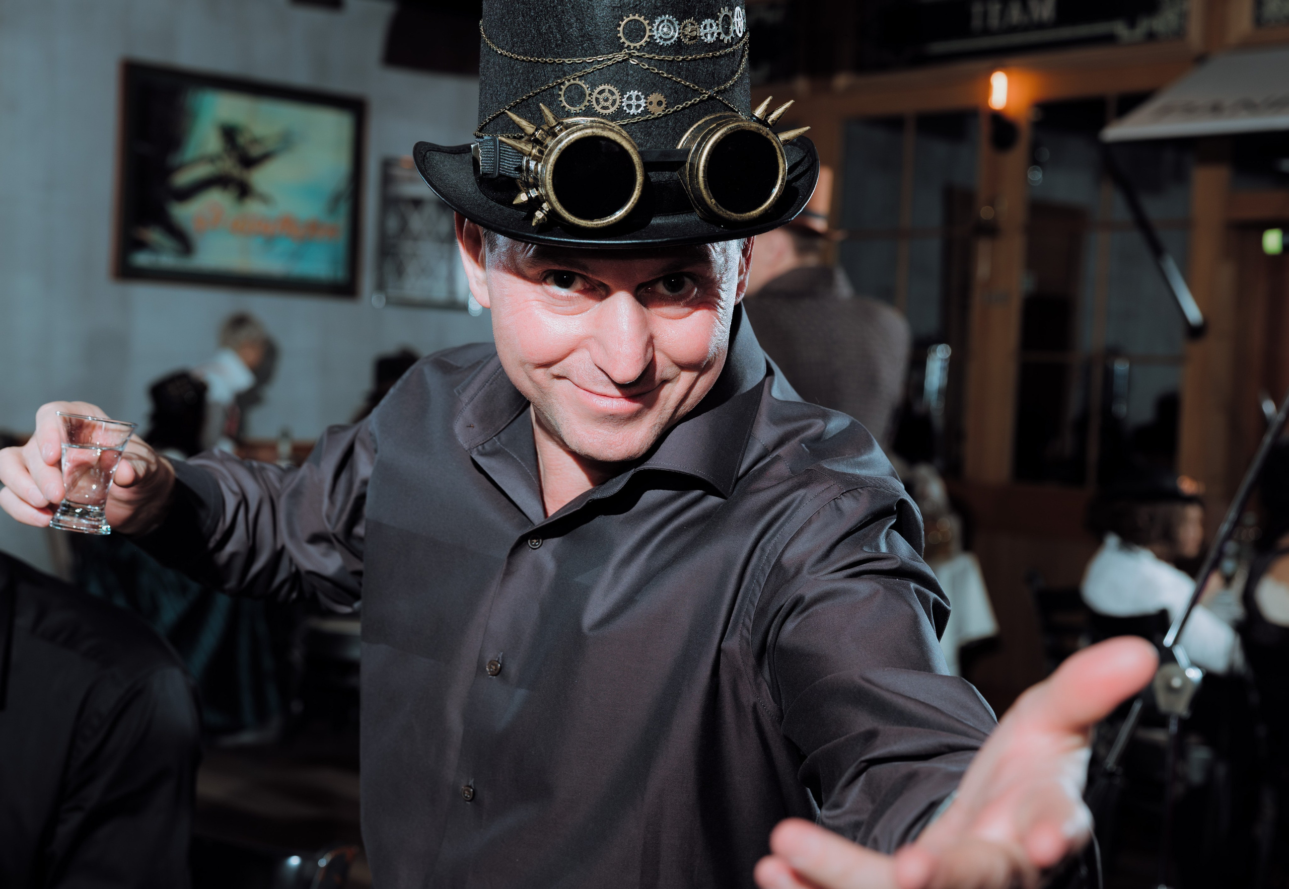 Юбилей 50 лет в стиле Steampunk. АНДРЕЙ ШИРКАЛИН РЕПОРТАЖНЫЙ ФОТОГРАФ МОСКВА НА КОРПОРАТИВ, ДЕНЬ РОЖДЕНИЯ, БАНКЕТ, КОНФЕРЕНЦИЮ, ТИМБИЛДИНГ