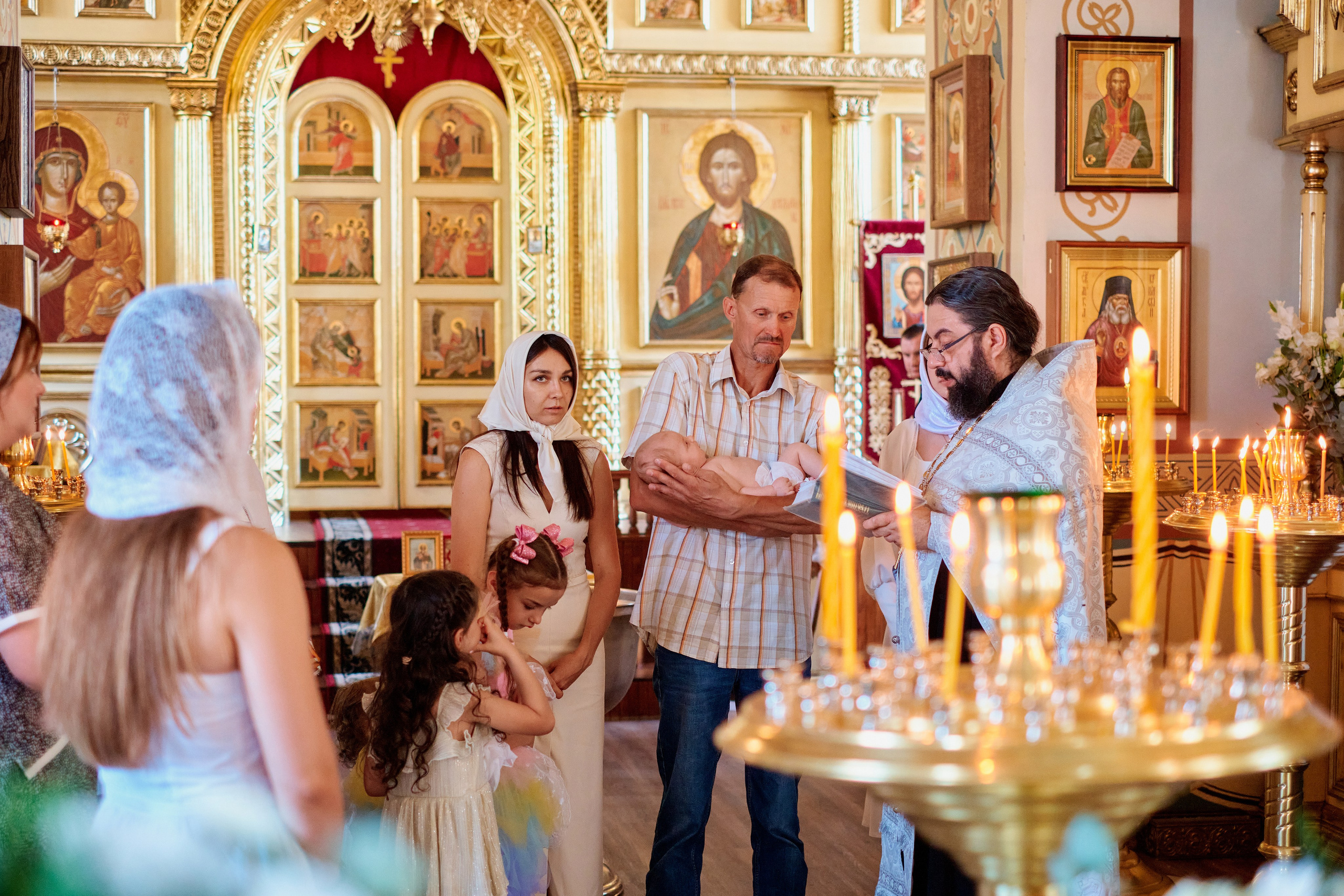 Крестины Григория. Храм святителя Николая Чудотворца. Фотограф Таганрог Анна Трайжон