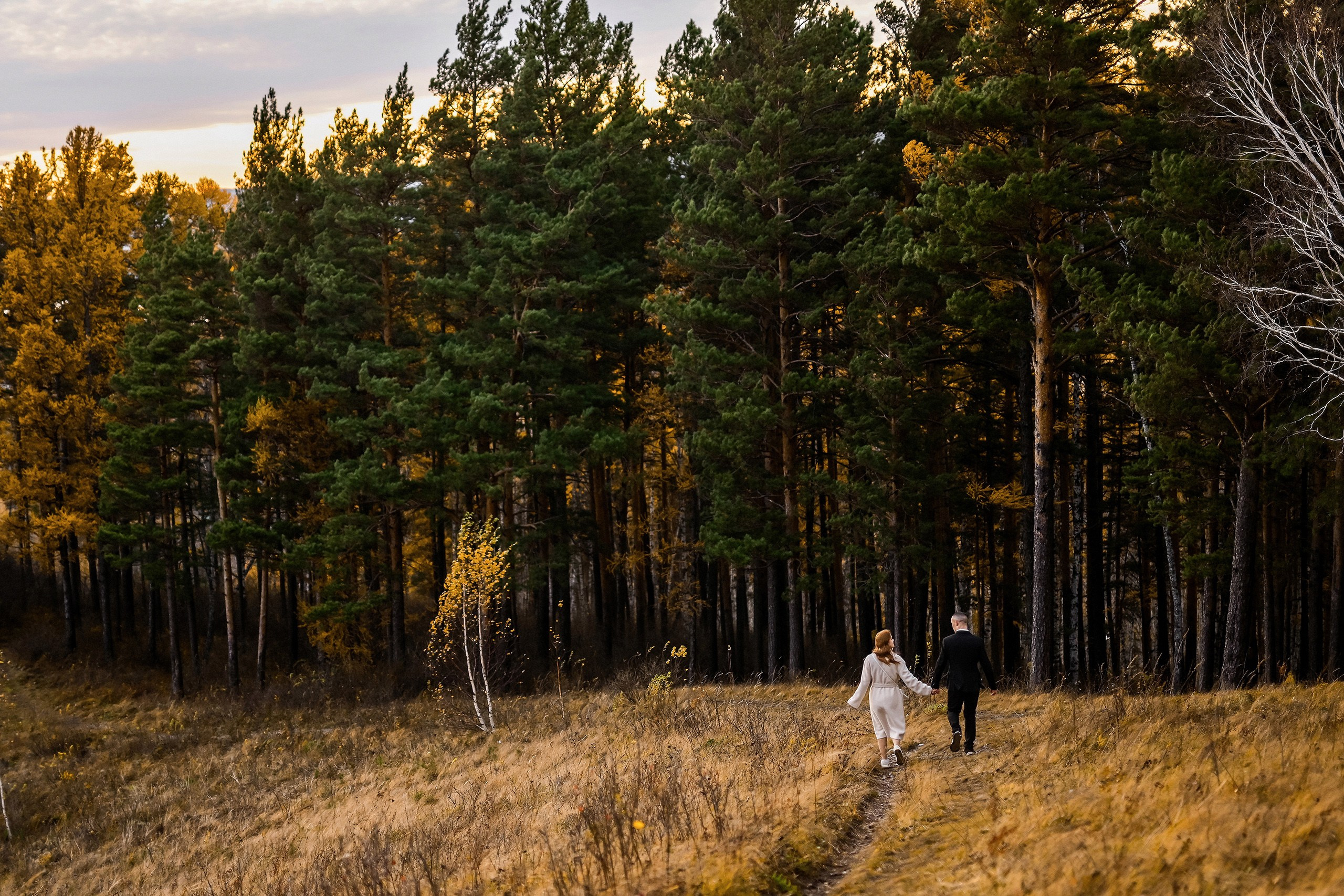 Свадебная фотосессия в золотую осень в Красноярске. 📸 Свадебный и семейный фотограф в Красноярске Тихомиров Евгений | 17 лет опыта | 800+ свадеб