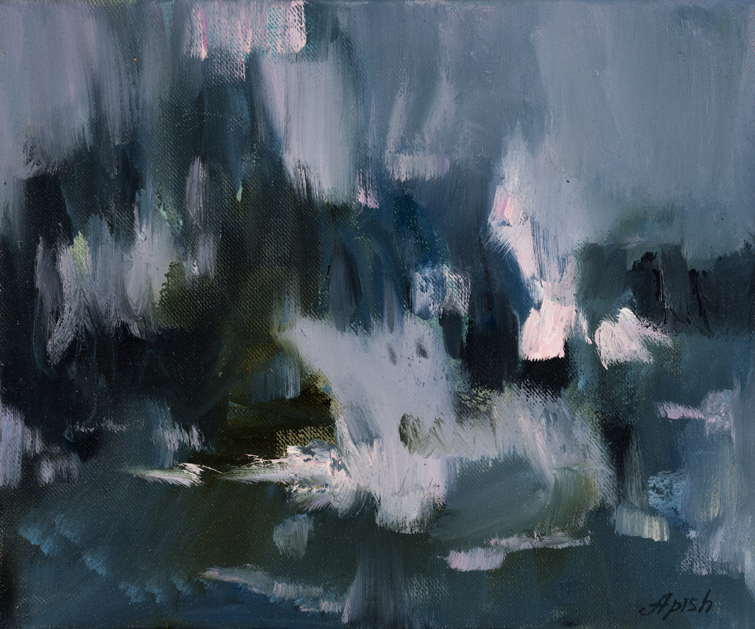 «Внутренний штиль» - художник Алексей Апиш (холст, масло, 25x30 см, 2025)