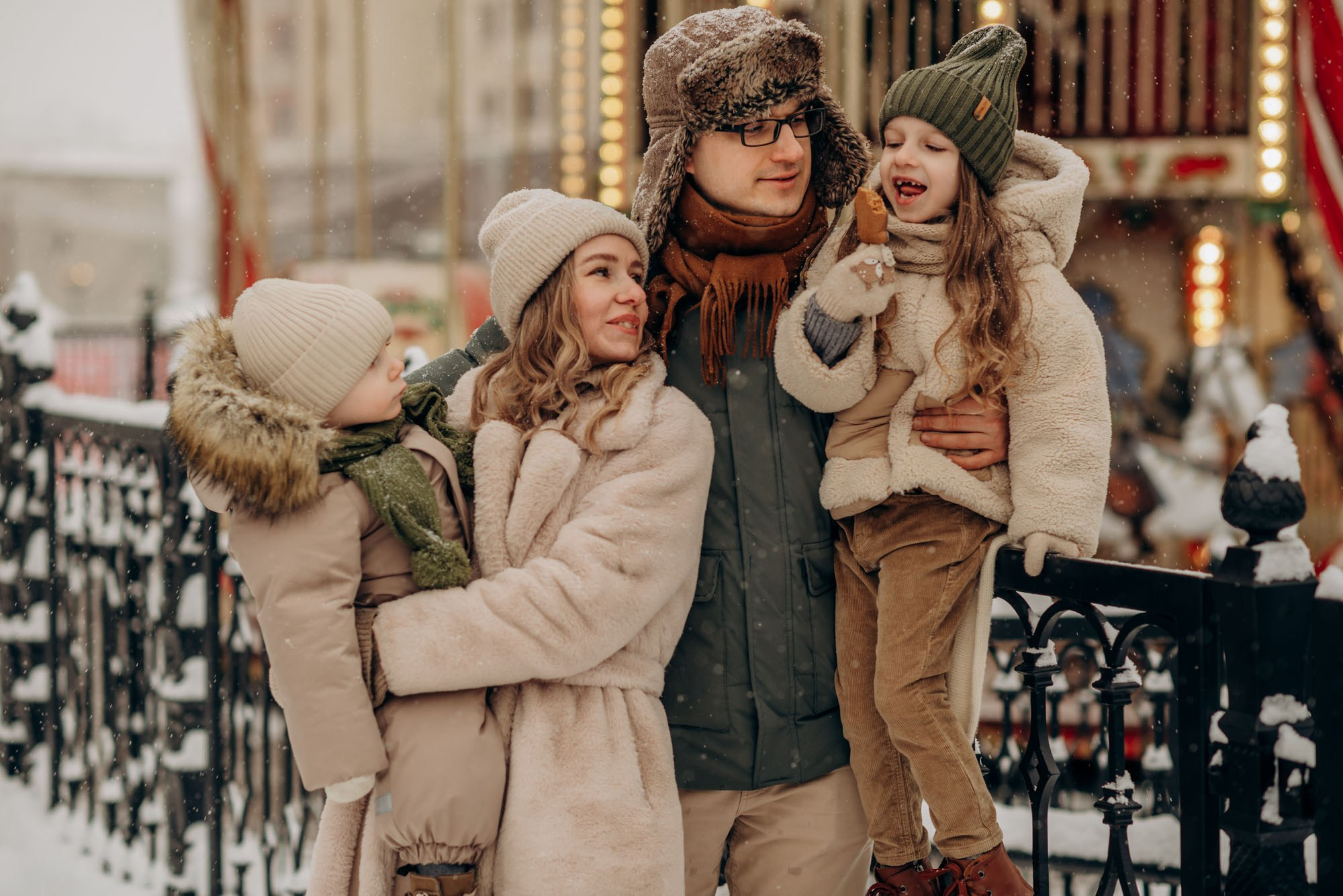 Новогодние фотосессии в центре Москвы. Семейный фотограф в Домодедово и Москве Елена Пичугина