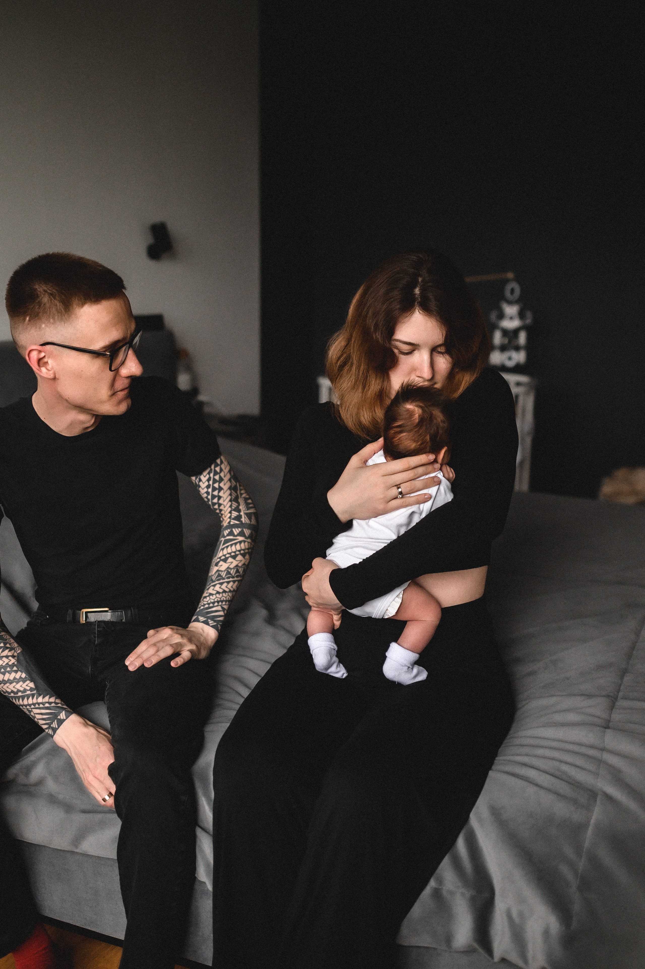 Руслан, Марта и Кира дома. Семейный и свадебный lifestyle-фотограф в Москве Мария Петрова