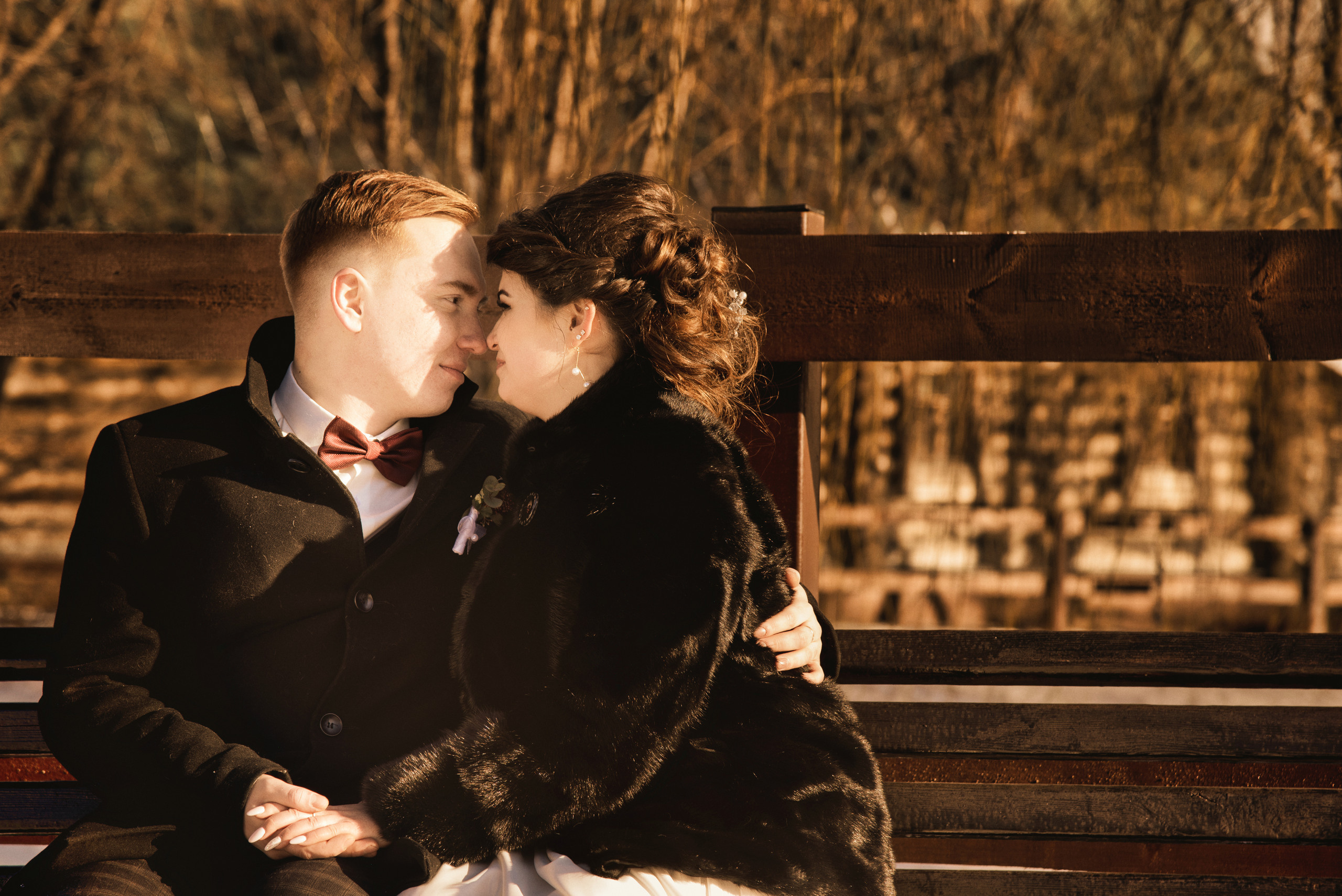 фотография пары в парке