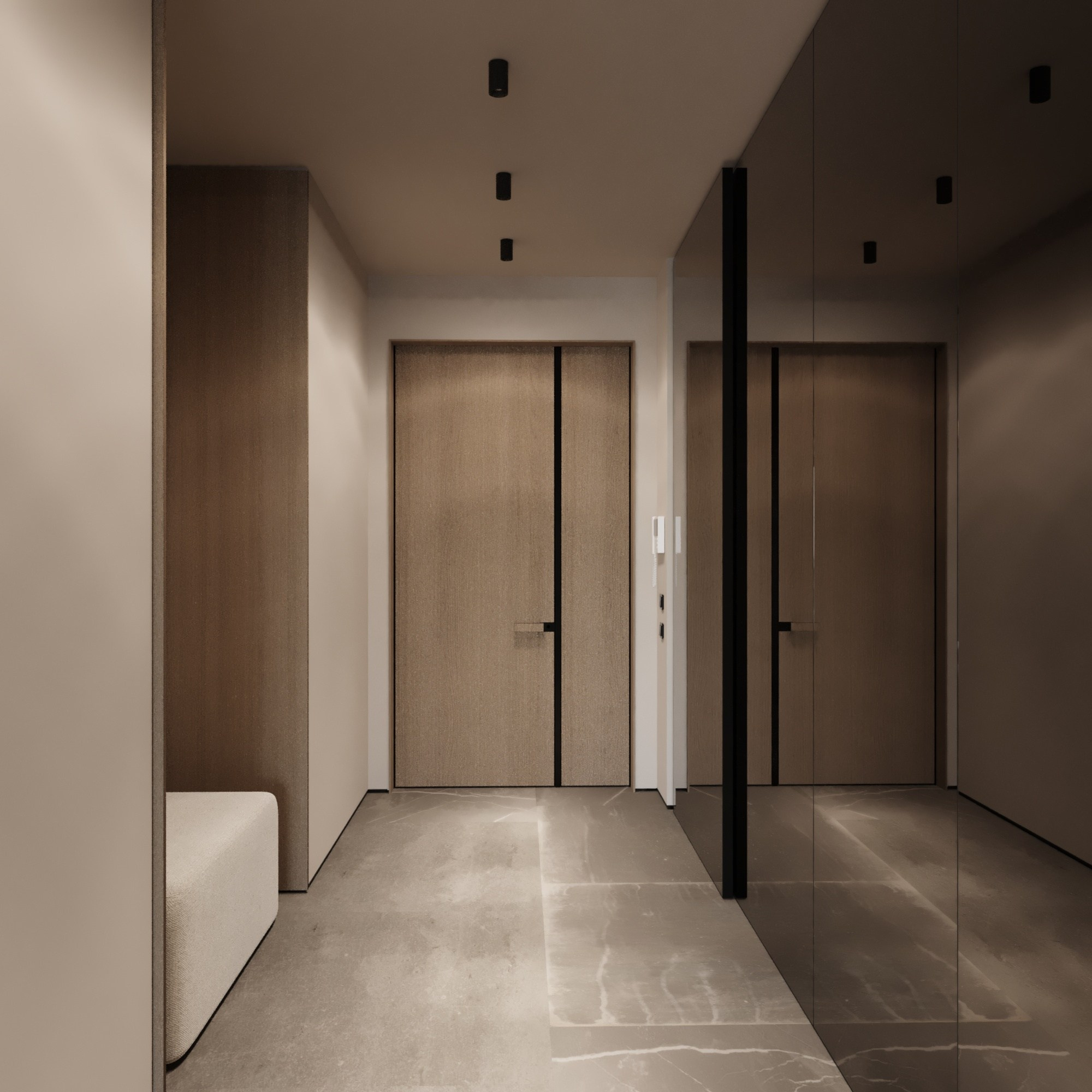 Апартаменты в башне Санкт-Петербург. Архитектурные интерьеры