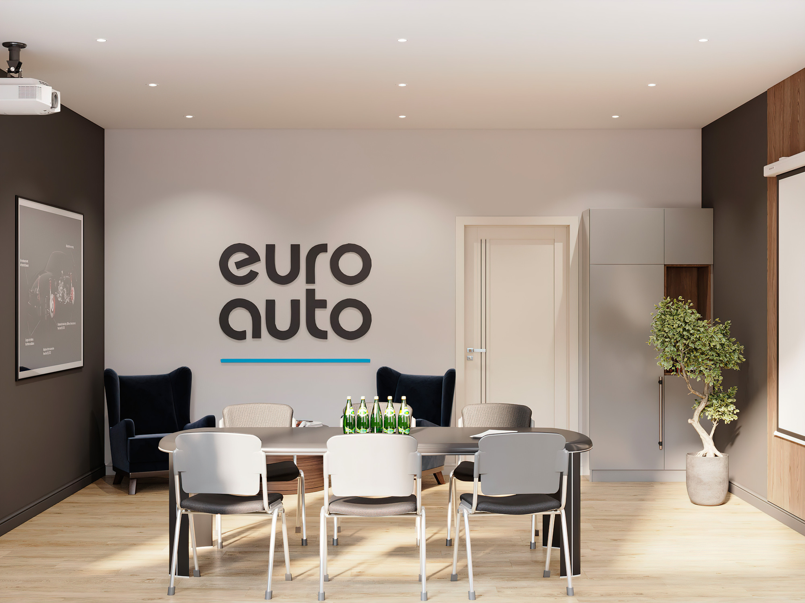 Офис для сети «EVRO AVTO». Батракова Наталья дизайнер интерьеров Санкт-Петербург Москва Архангель