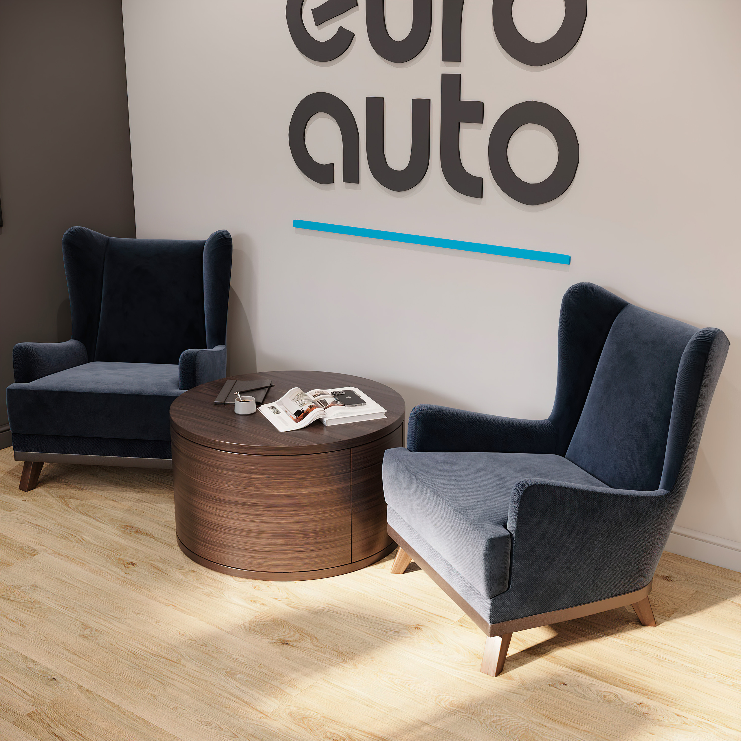 Офис для сети «EVRO AVTO». Батракова Наталья дизайнер интерьеров Санкт-Петербург Москва Архангель