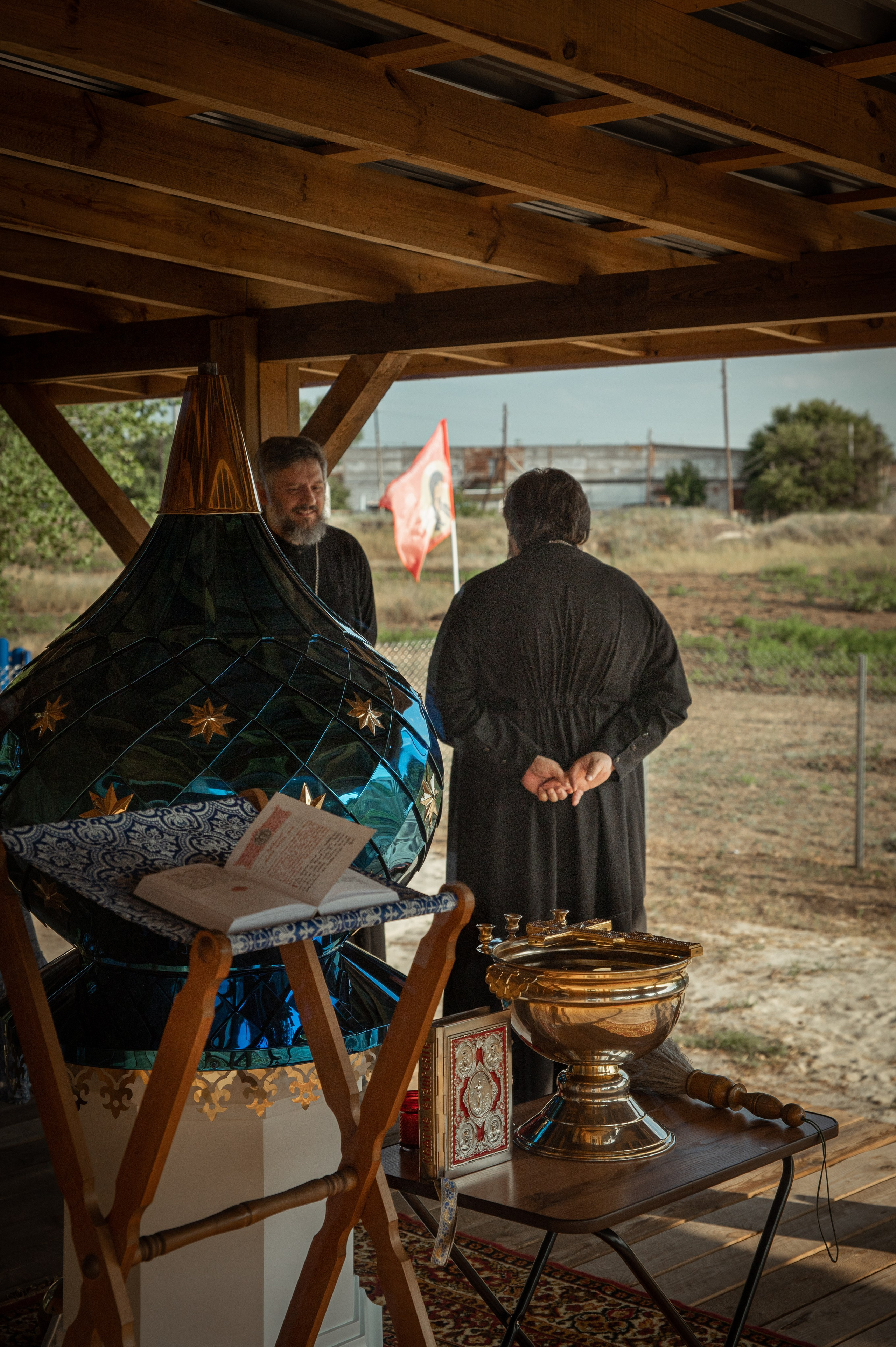 Освещение купола в храме Казанской иконы Божьей Матери х. Закутский. Церковный, семейный и репортажный фотограф Волгоград, Волжский