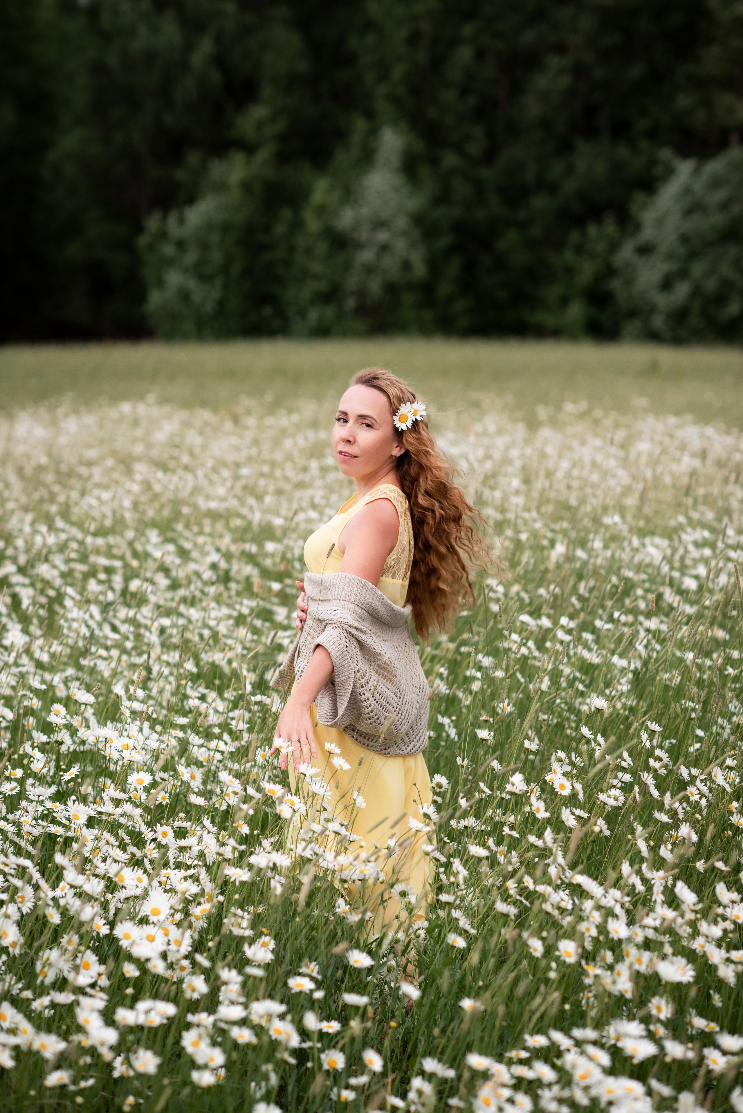 Фотосессия в ромашках
