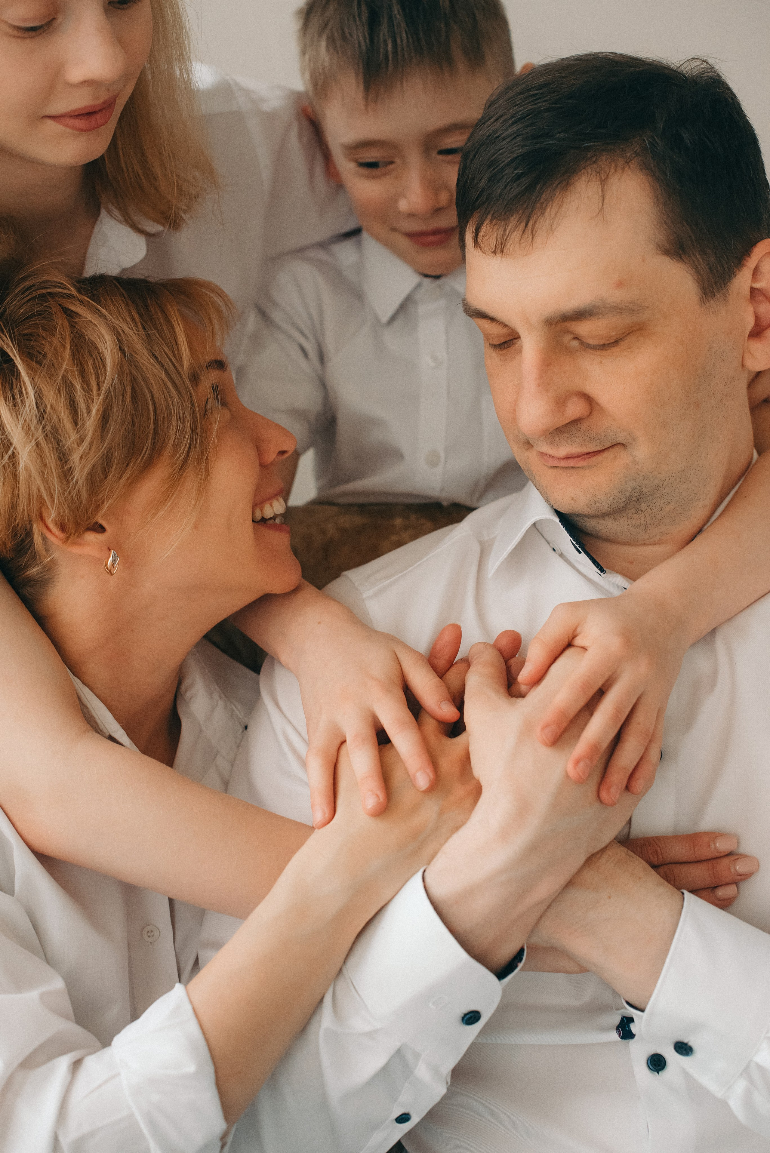 Семейная фотосессия в студии. Семейный и детский фотограф в Обнинске, Калуге, Москве