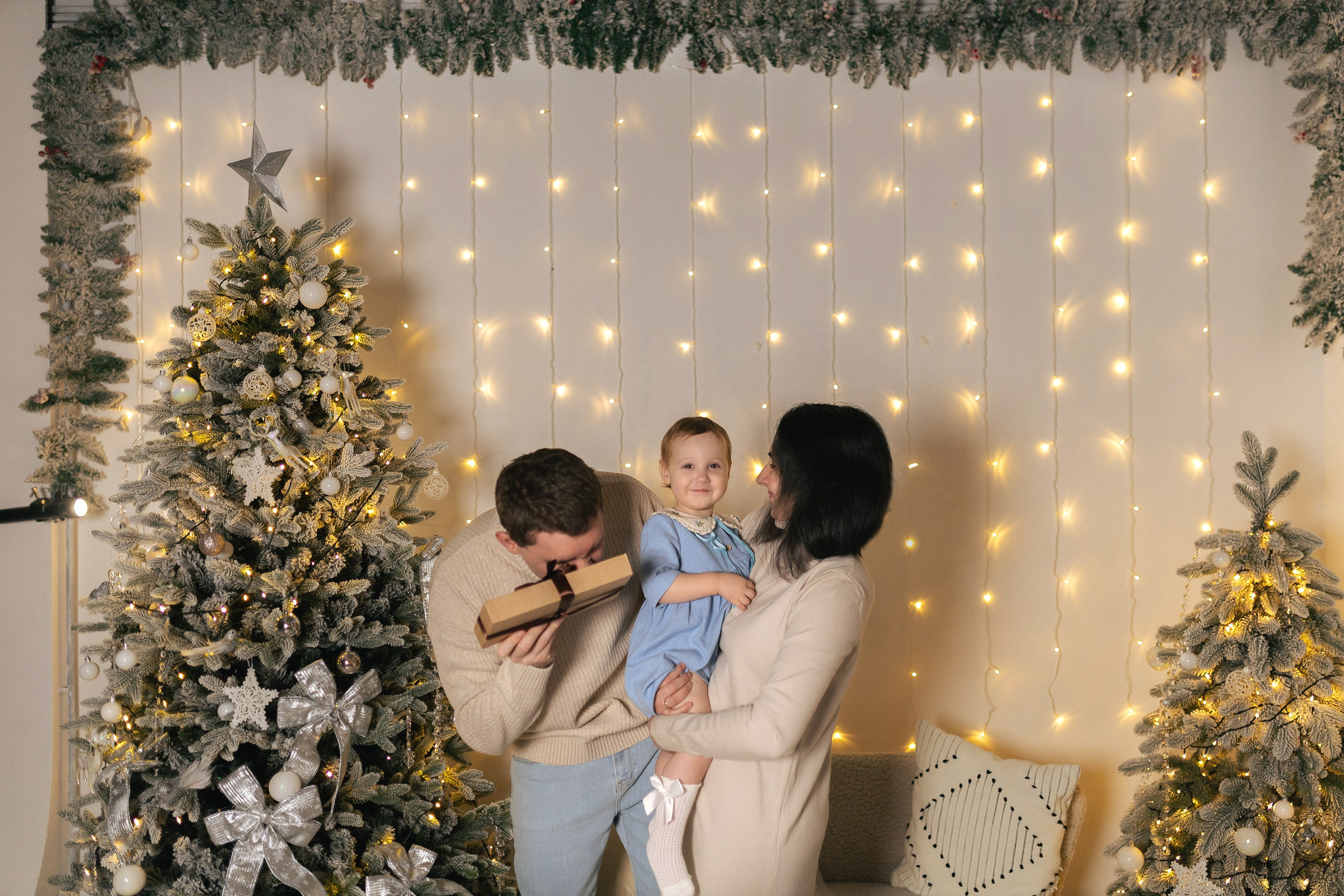 Новогодняя семейная съемка в The one фотостудии (Железнодорожный). Семейный фотограф в Москве и Балашихе Гайдарова Лена