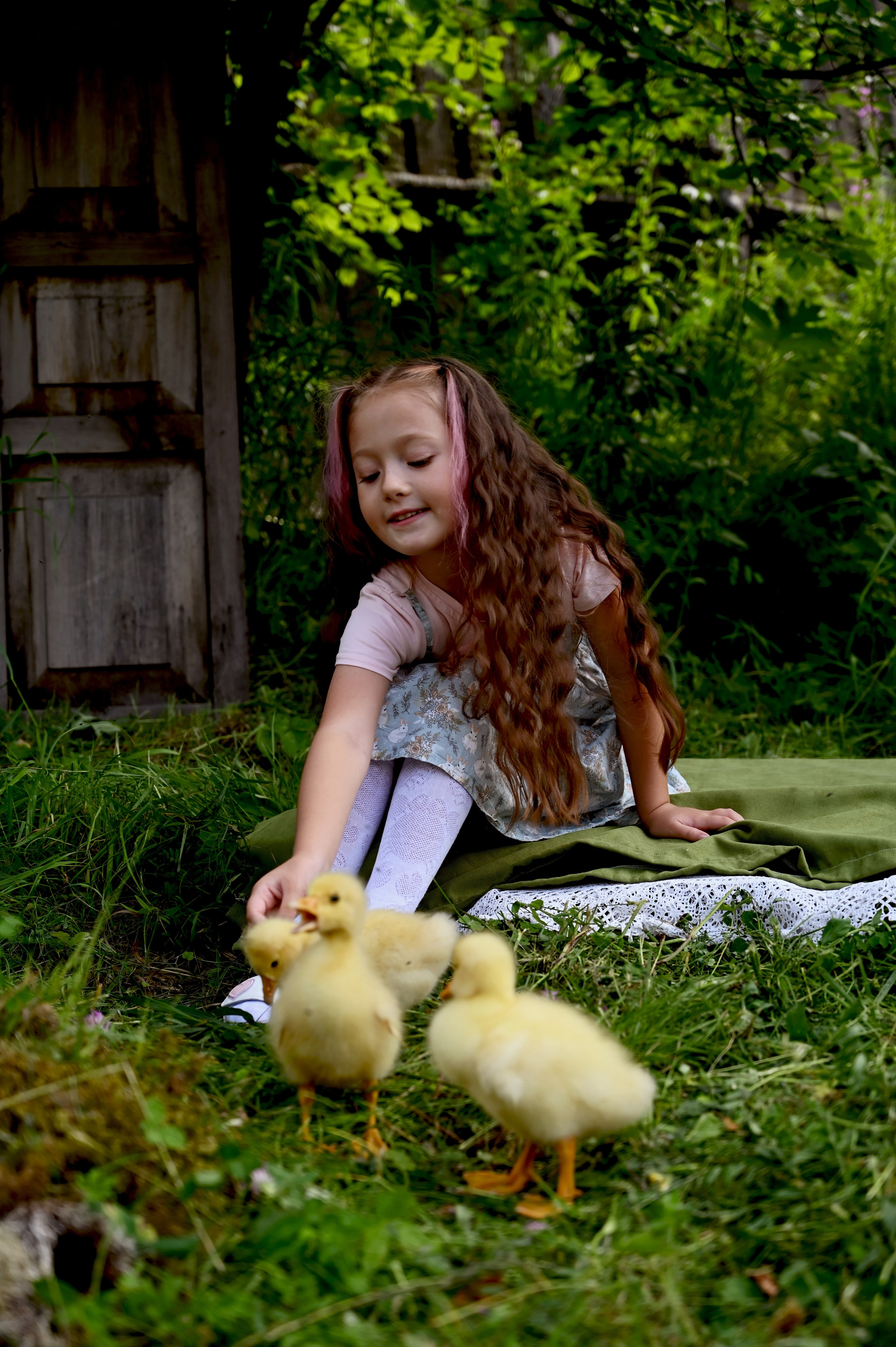 Дети и гусята. Семейный и детский фотограф в Хакасии