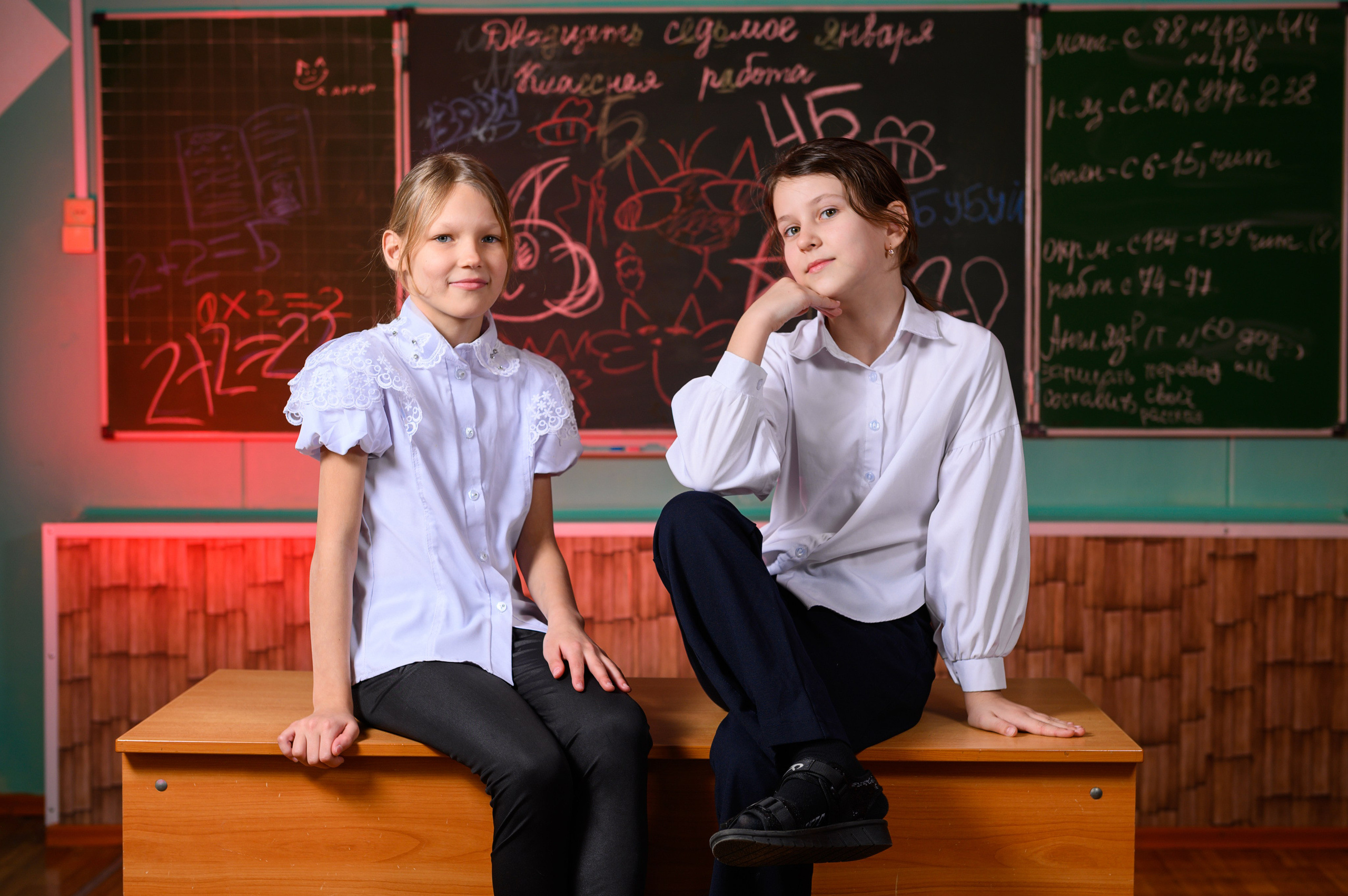 Школьная фотосъемка для выпускного альбома 4 класса. Выпускные альбомы Искитим Бердск Новосибирск