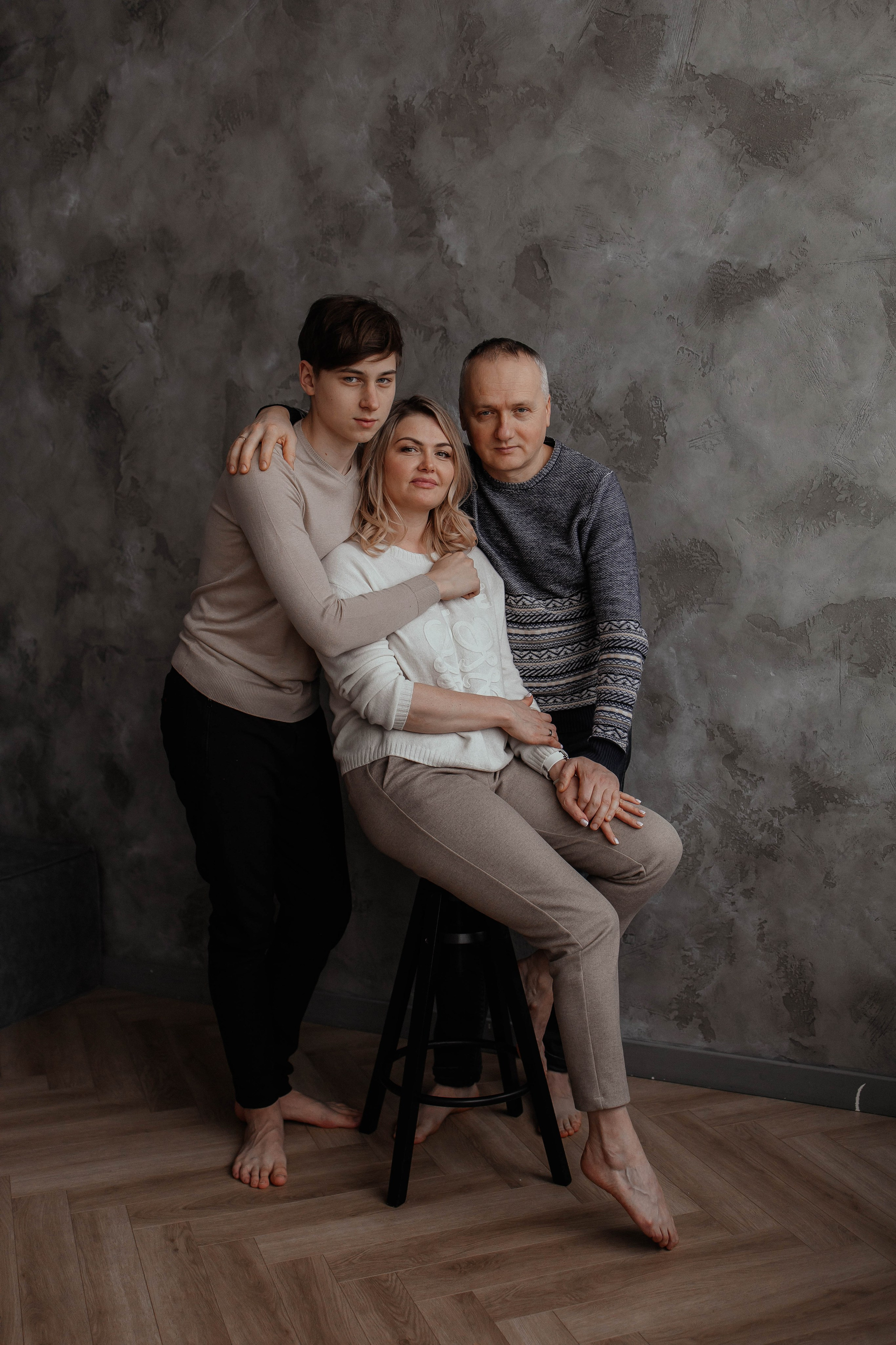 Студийная фотосессия семьи для Дмитрия, Анастасии, Алексея и Полины. Семейный фотограф в Москве, Щелково, Фрязино _ Виктория Степанова