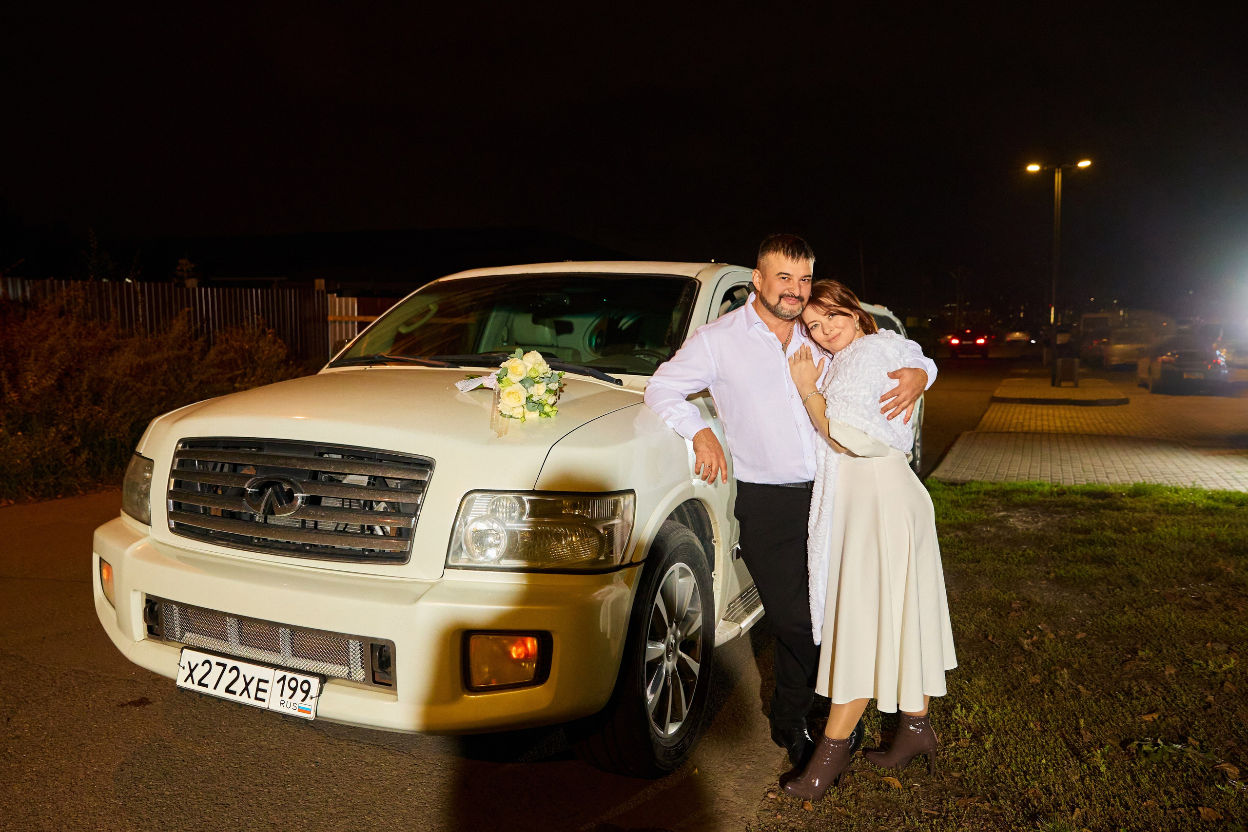 Ночная свадебная фотосессия