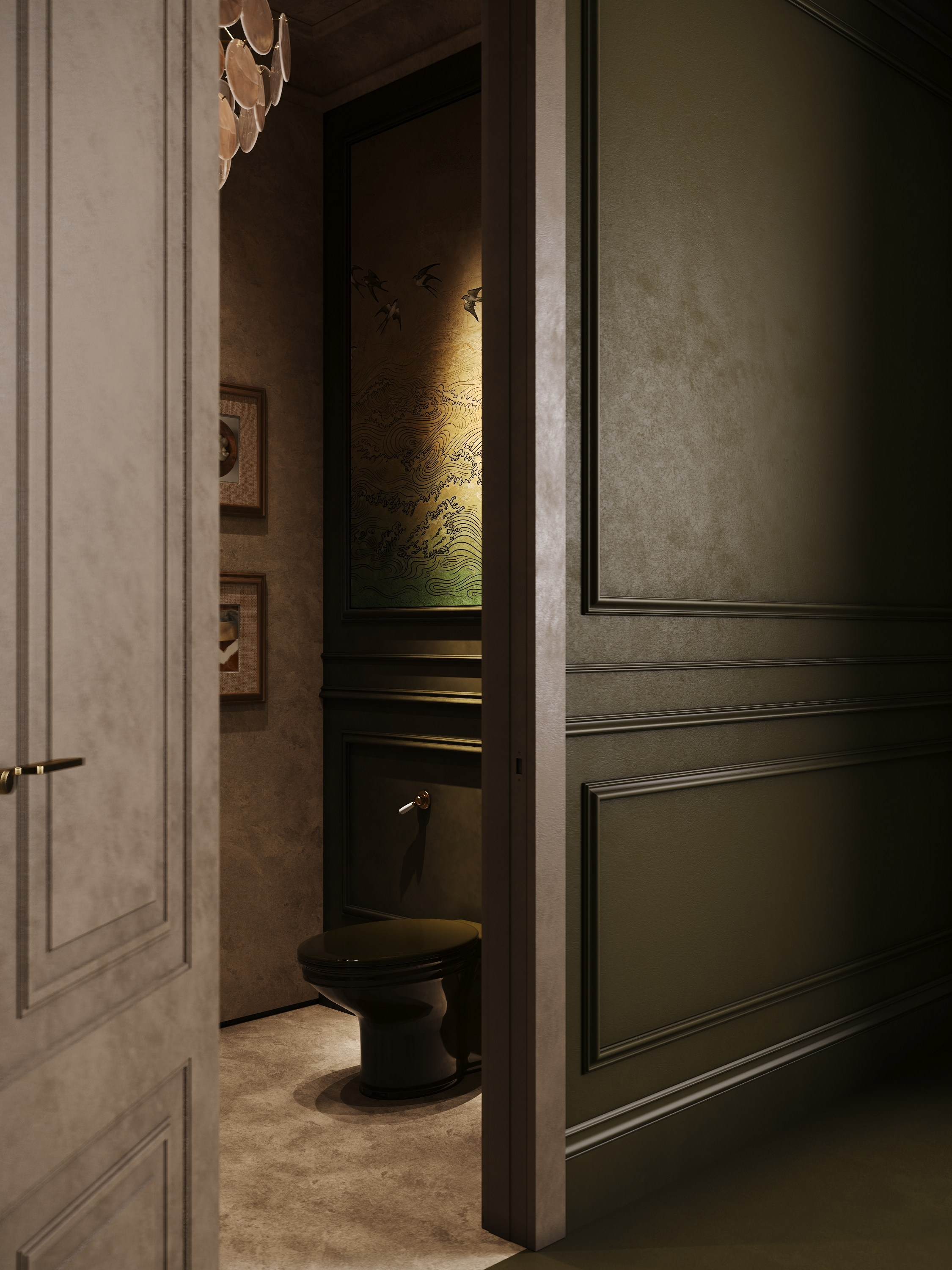 GILDED WAVES | DESIGNER ANNE KIREEVA. Interior Visualization by Valerie Stetyukevich