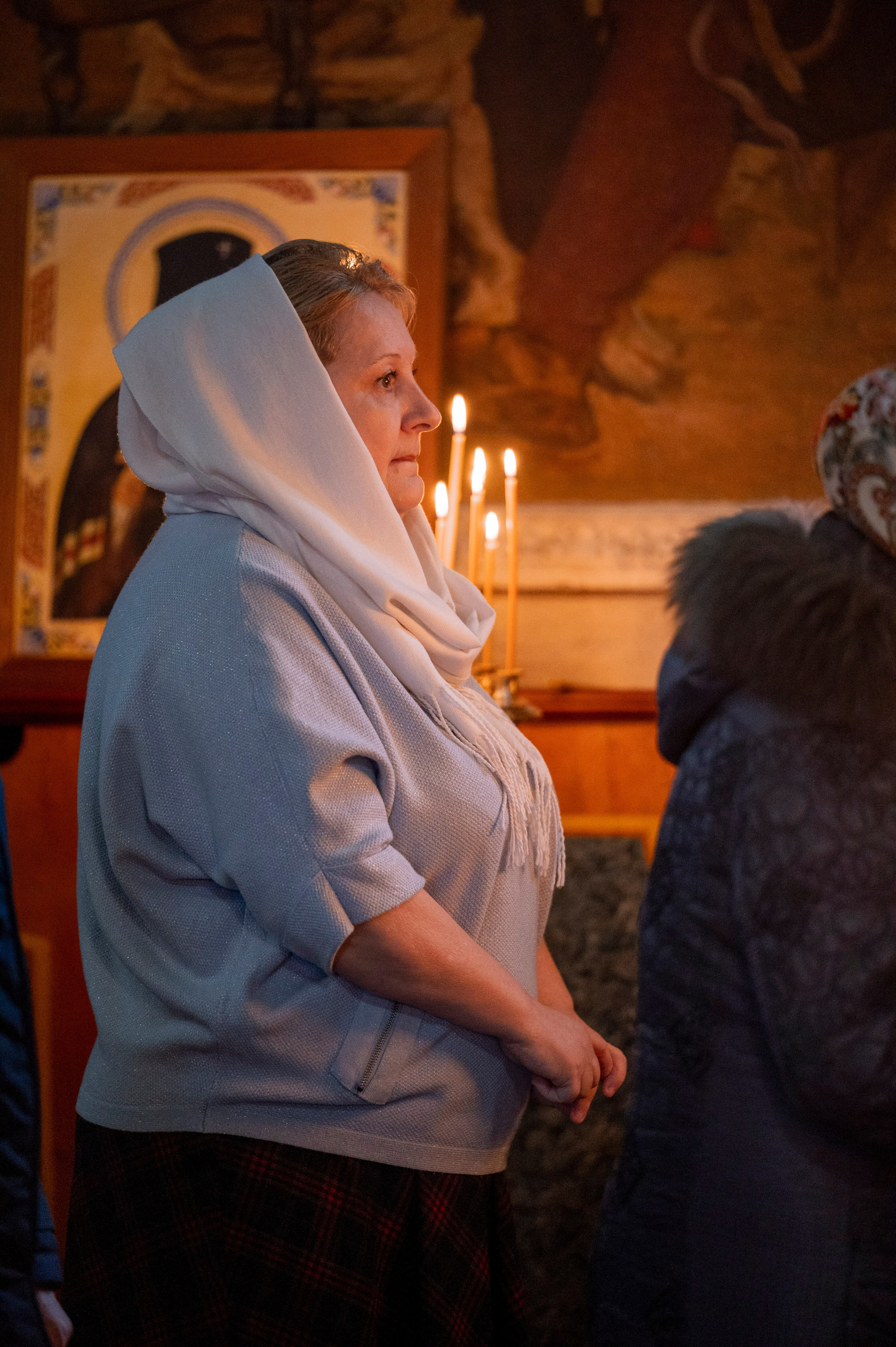 Никольский храм, г. Зерноград. Торжество Православия. Антон и Татьяна Денисенко — В храме