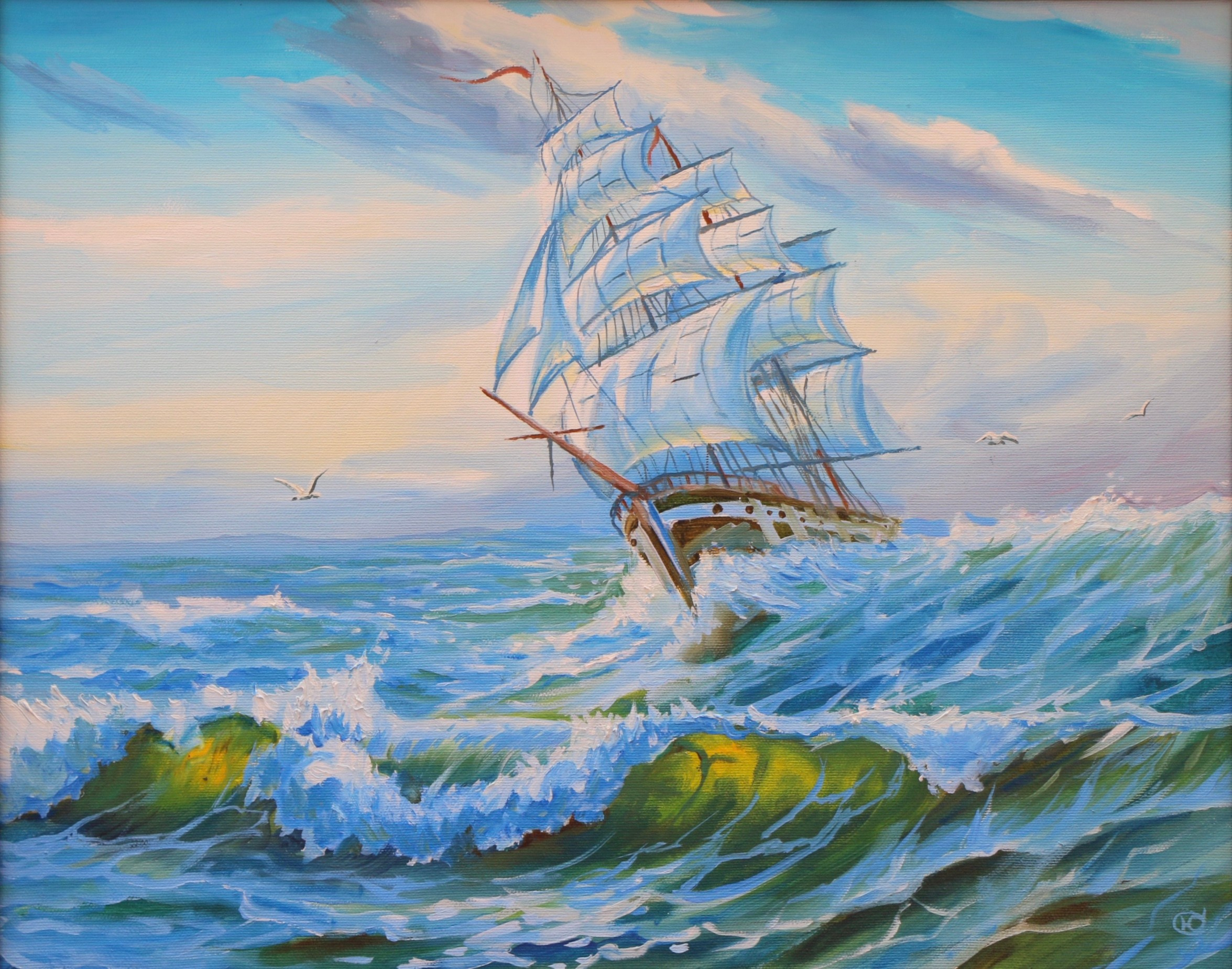 Крымский пейзаж. Продажа картин маслом на холсте в г. Ялта