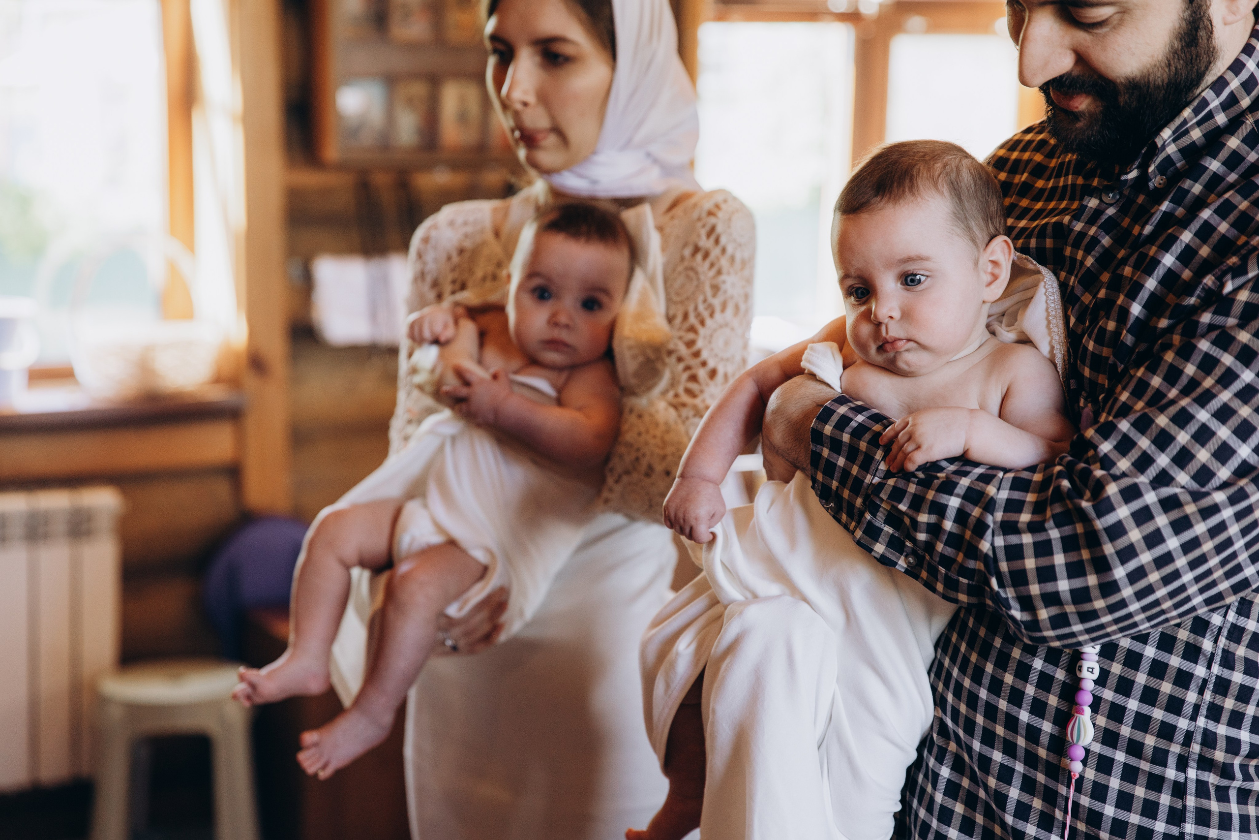 Крещение Даши и Маши. Семейный фотограф документалист в Пензе Лопатинская Татья