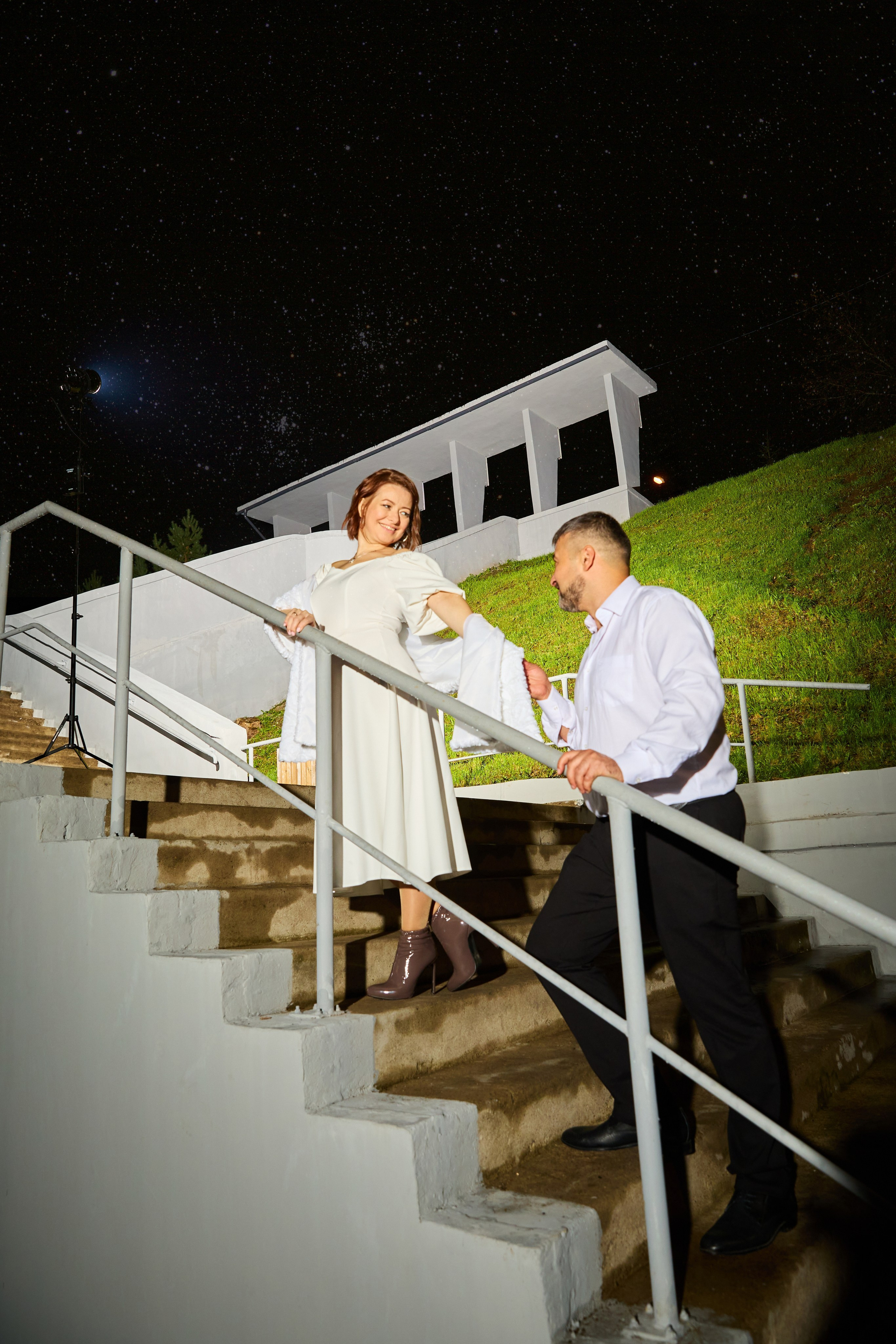 Ночная свадебная фотосессия