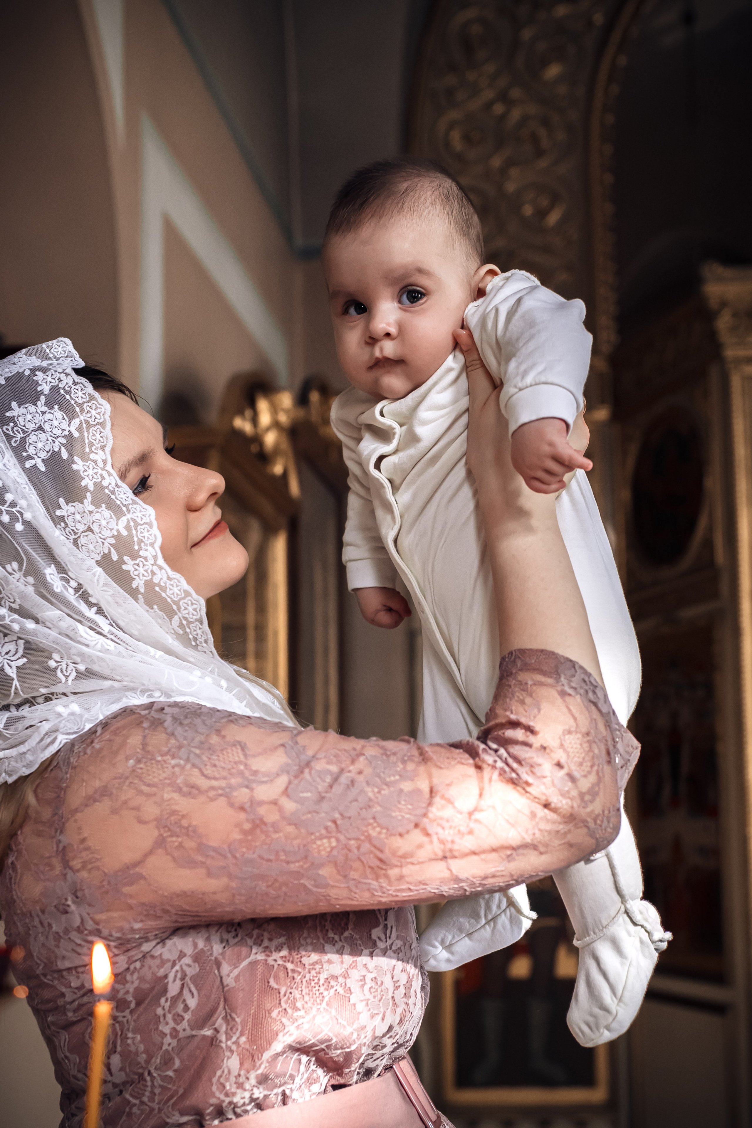 Крещение в Храме Влахернской иконы Божией Матери в Кузьминках. Профессиональный фотограф в Москве и Мо Мария Шантарёва