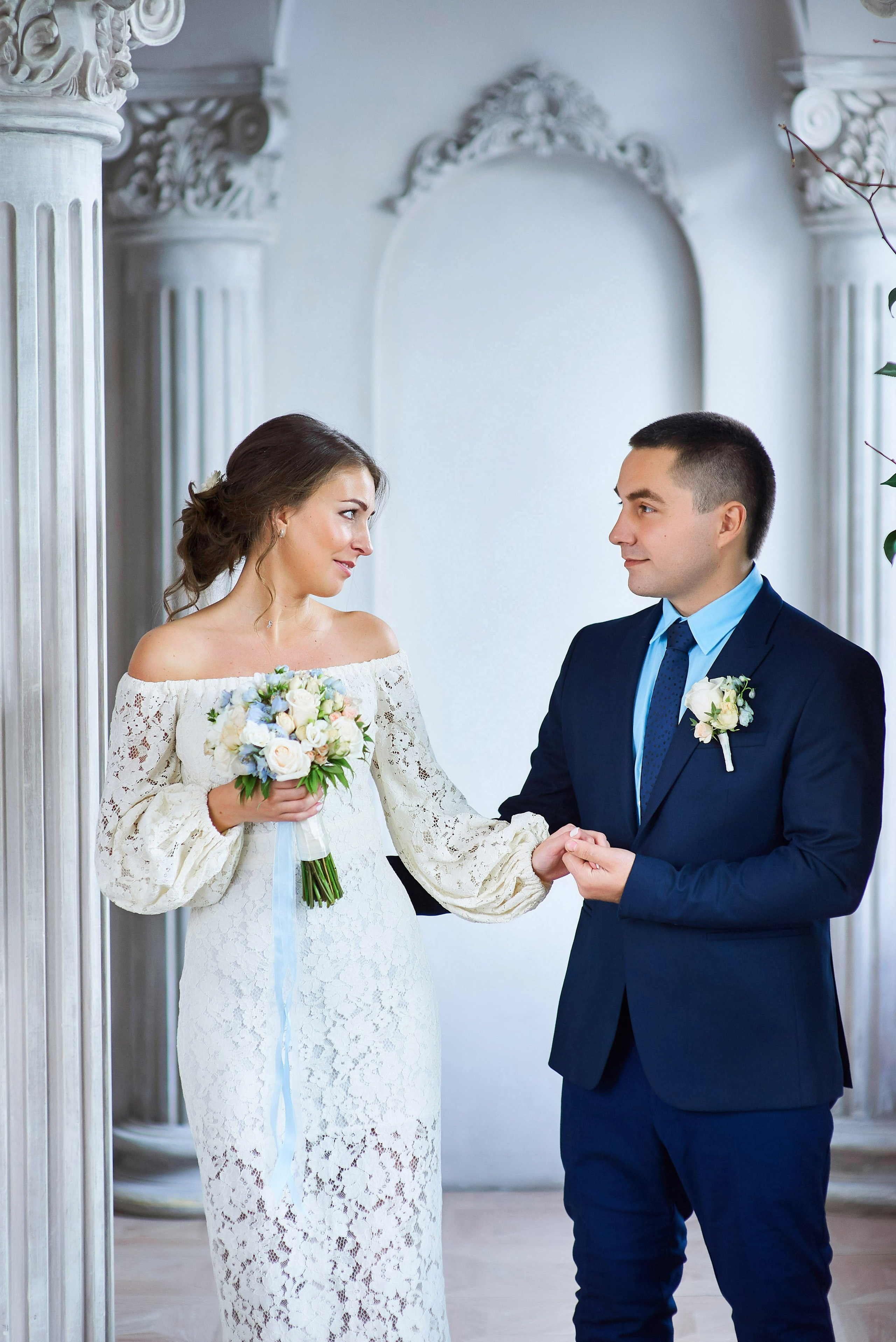 Свадебная фотосессия в студии. Портретный, семейный и свадебный фотограф в Санкт-Петербурге и в Пушкине Ширяев Денис