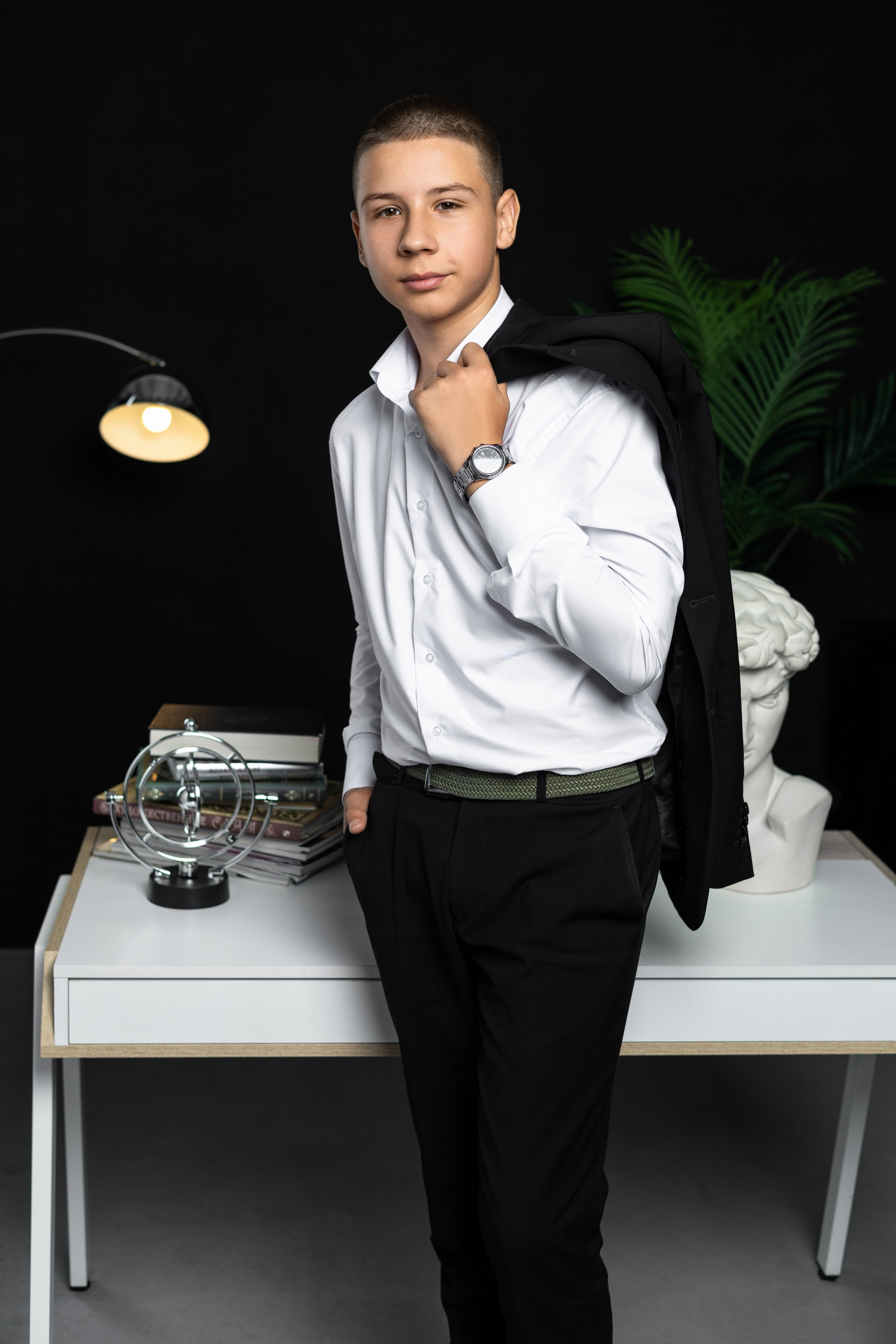 Съёмка школьников в студии