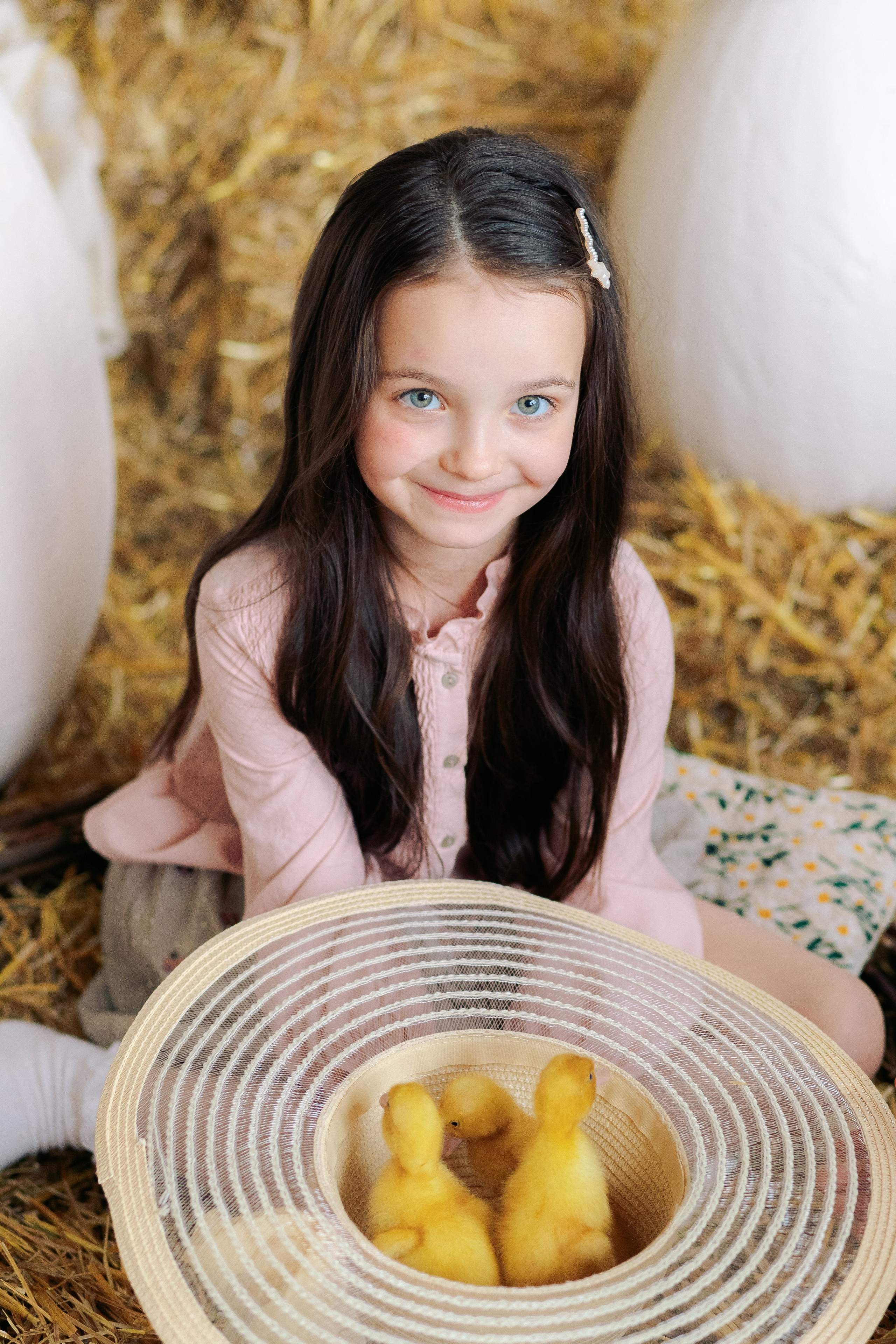 Семейная фотосессия с утятами и кроликом в фотостудии. Фотограф в Санкт-Петербурге, Анна Скворцова