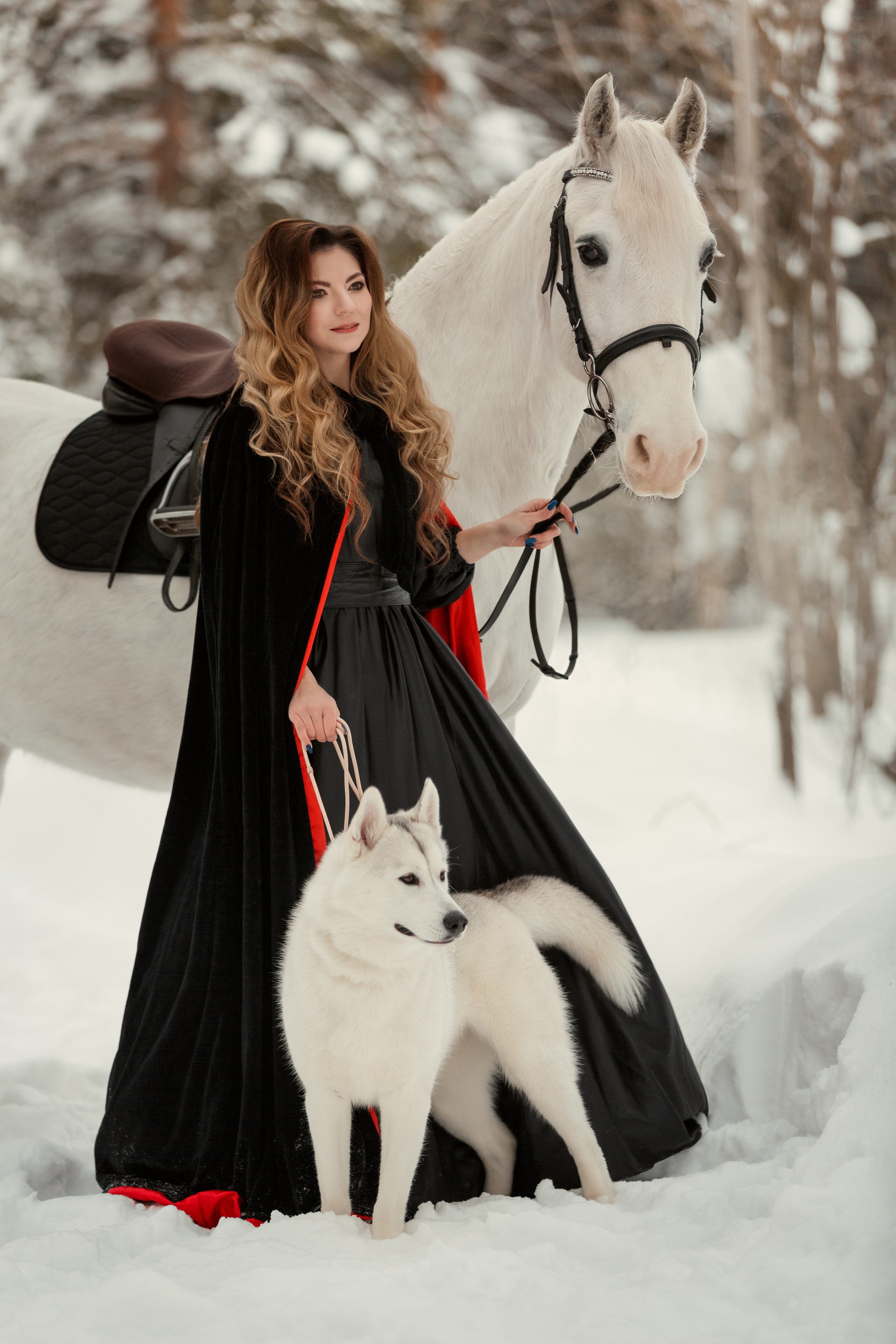 Ира, Аннабель и хаски, Реванш и Дарик. Фотограф в Архангельске Артемьева Катерина