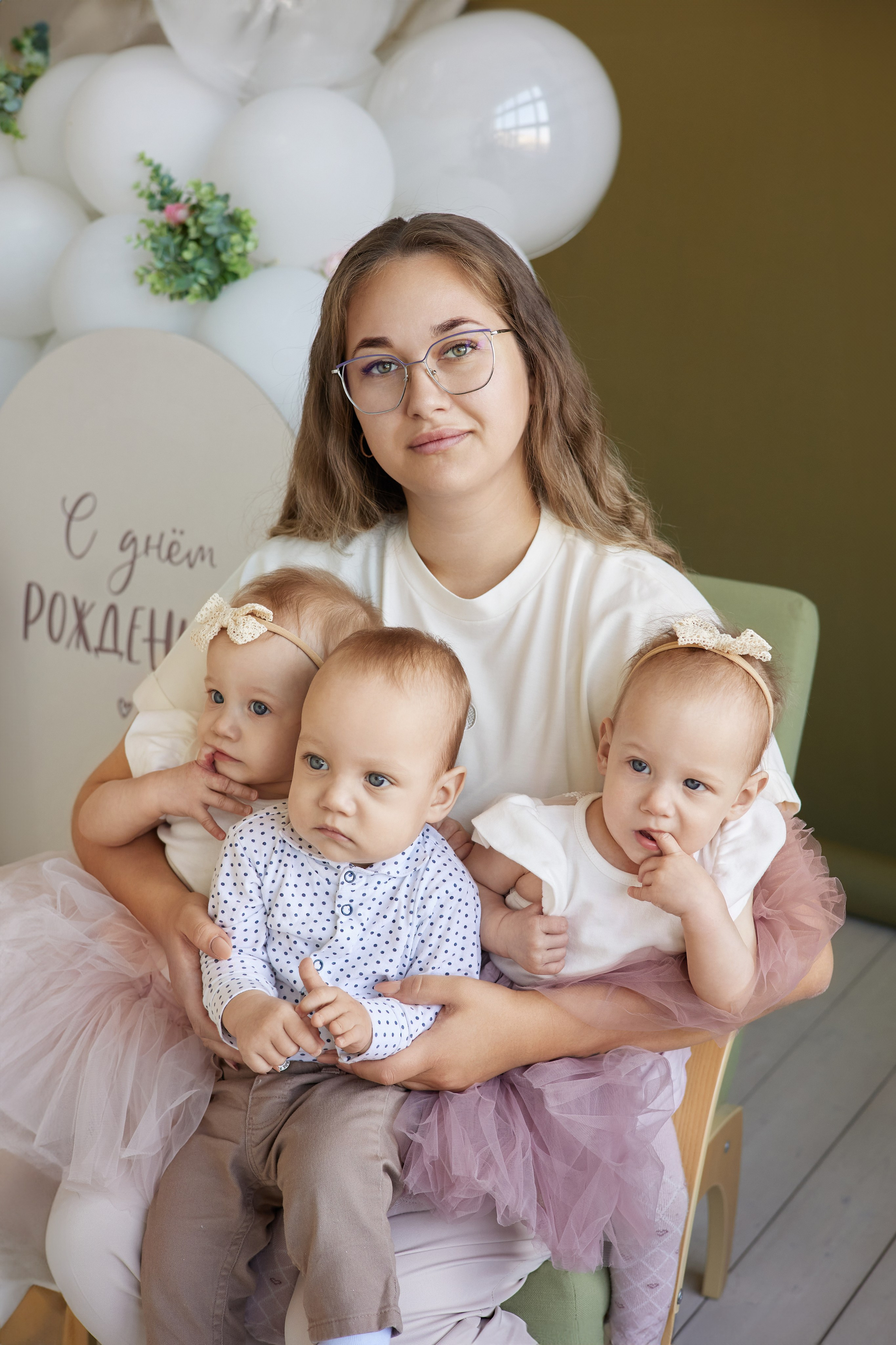 Тройняшки. Фотограф женского портрета, беременности и материнства Харькова Елена