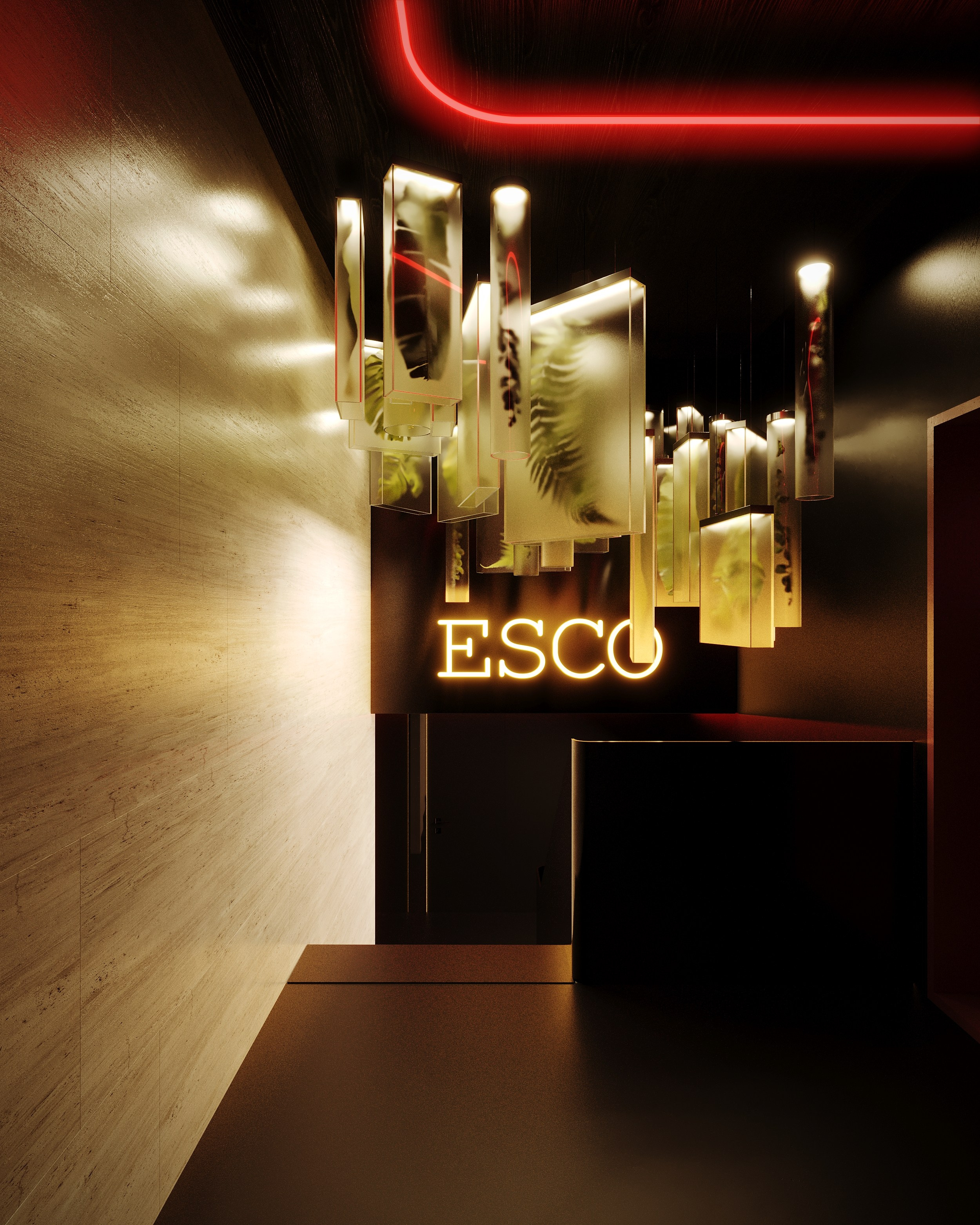 Бар ESCO. Визуализации интерьера