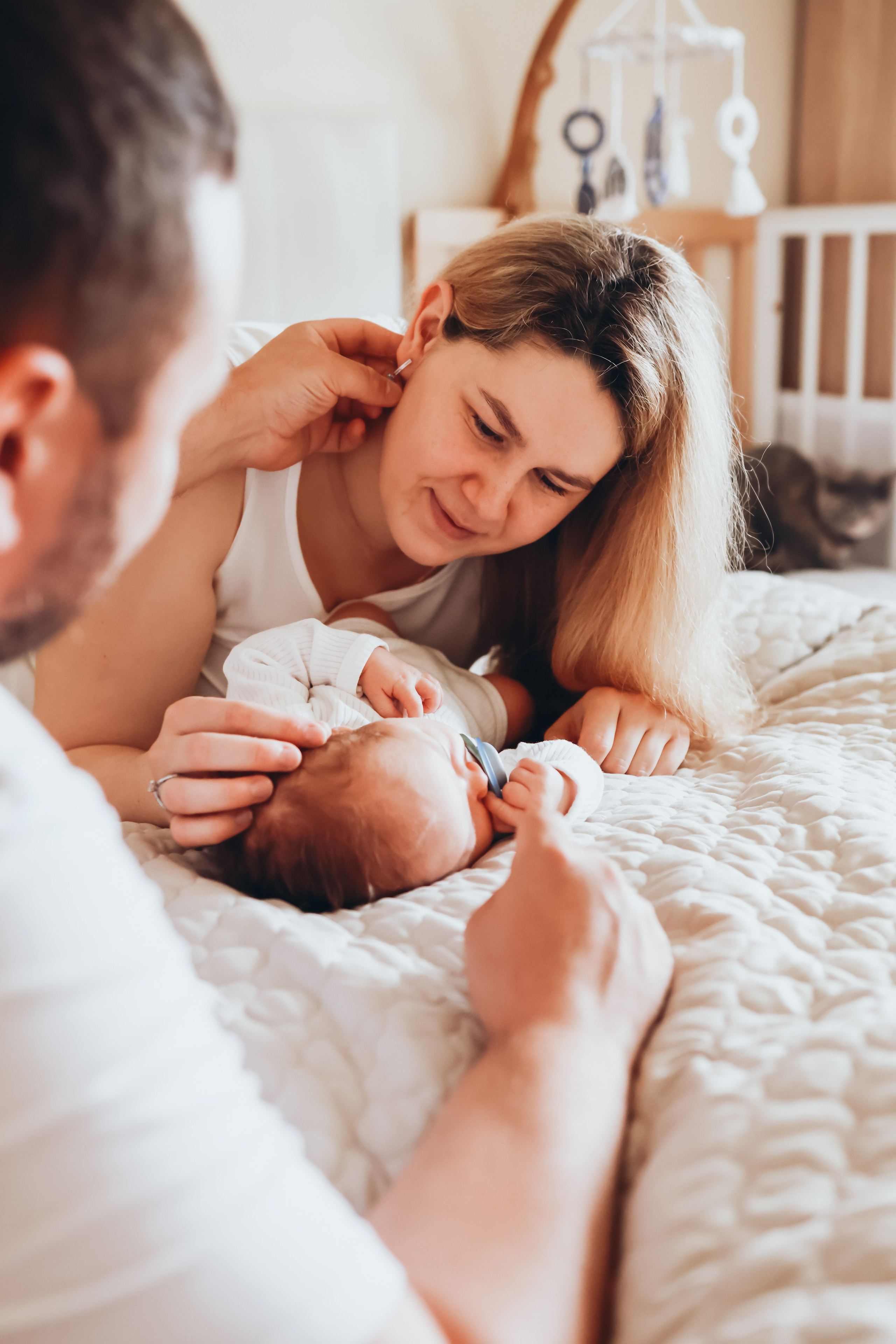 Домашняя семейная фотосессия с новорожденным. Фотограф в Екатеринбурге Пойгина Елена