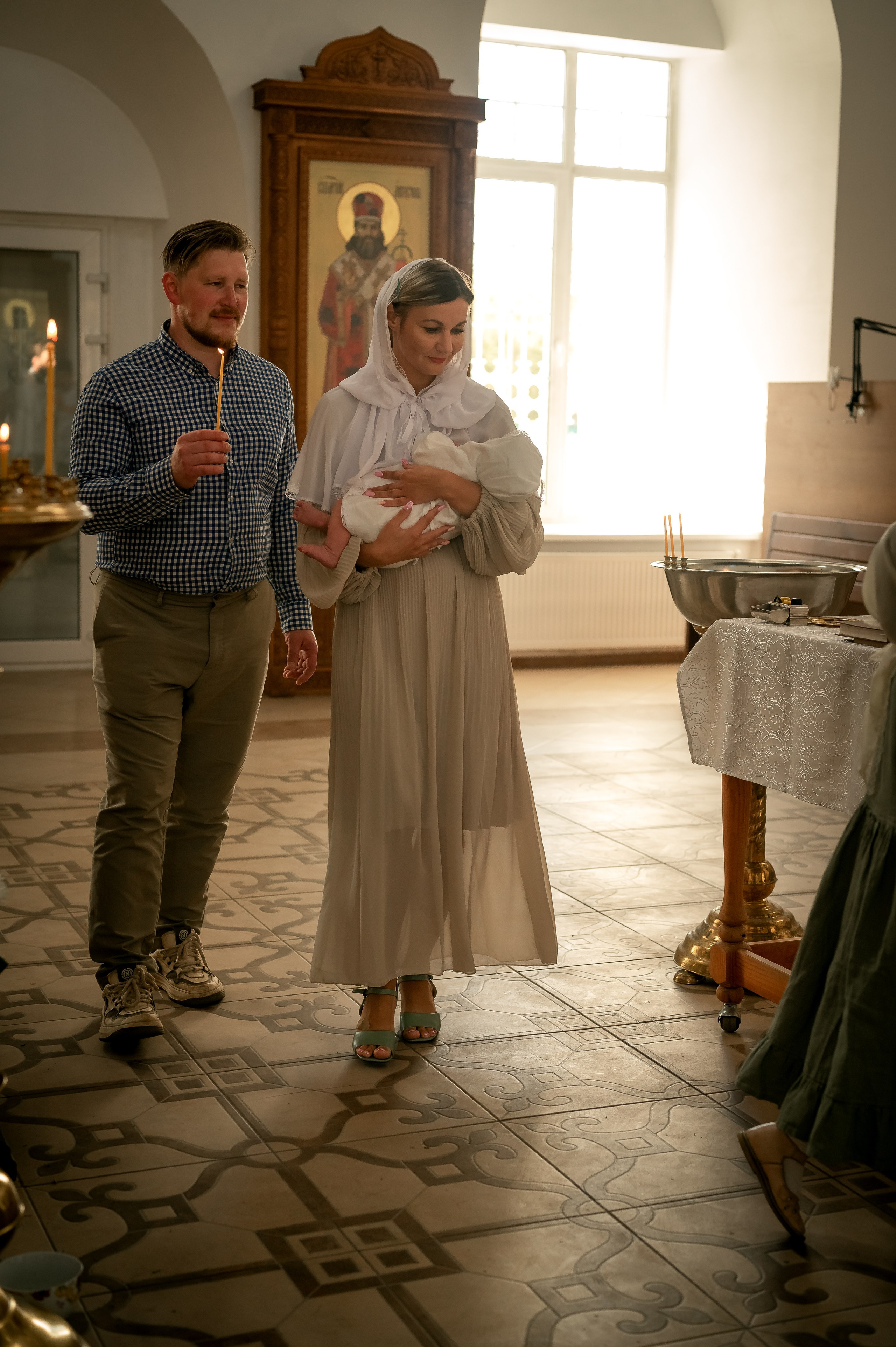 Таинство крещения. Фотограф новорождённых, семейный, школьный в городе Калуге Евгения