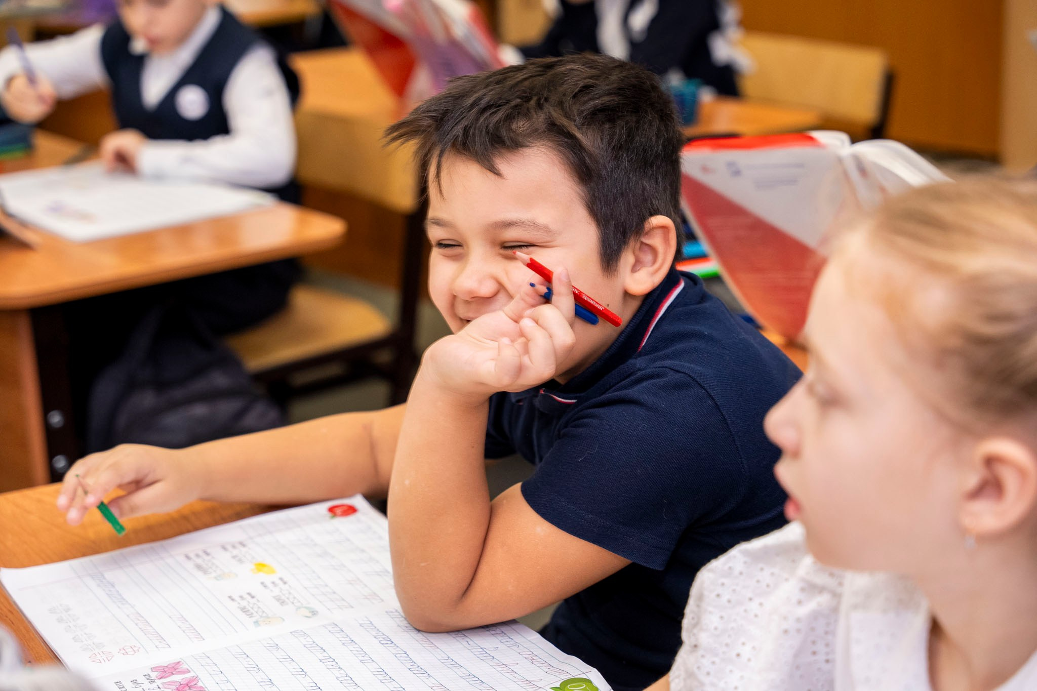 Открытый урок в 1 классе. Фотограф Юлия Попова