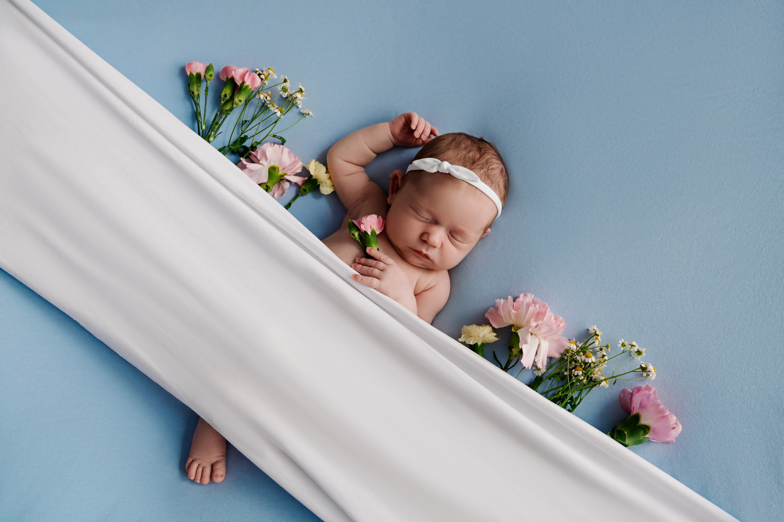 Newborn girl. Фотограф новорожденных малышей в Санкт-Петербурге