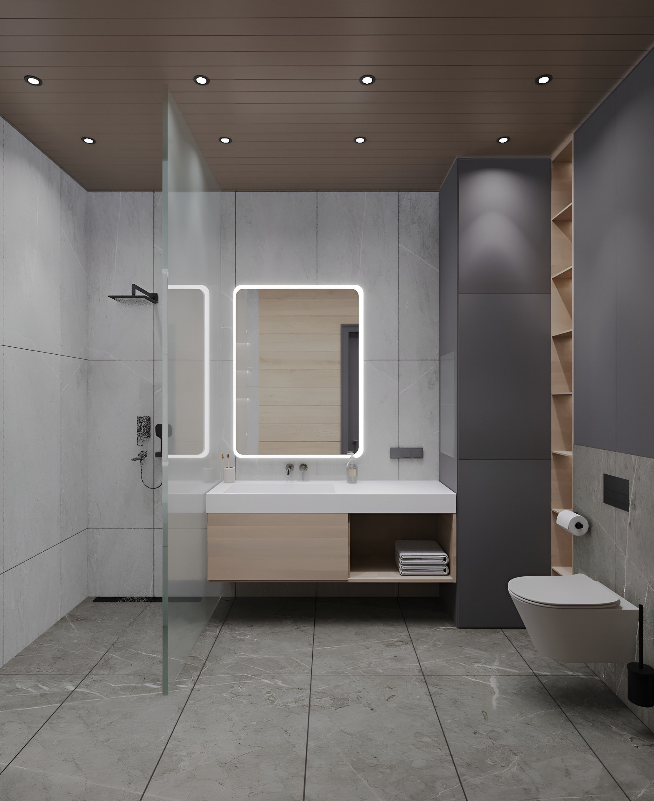 Сан узел. 3D Визуализация интерьеров жилых и коммерческих помещений