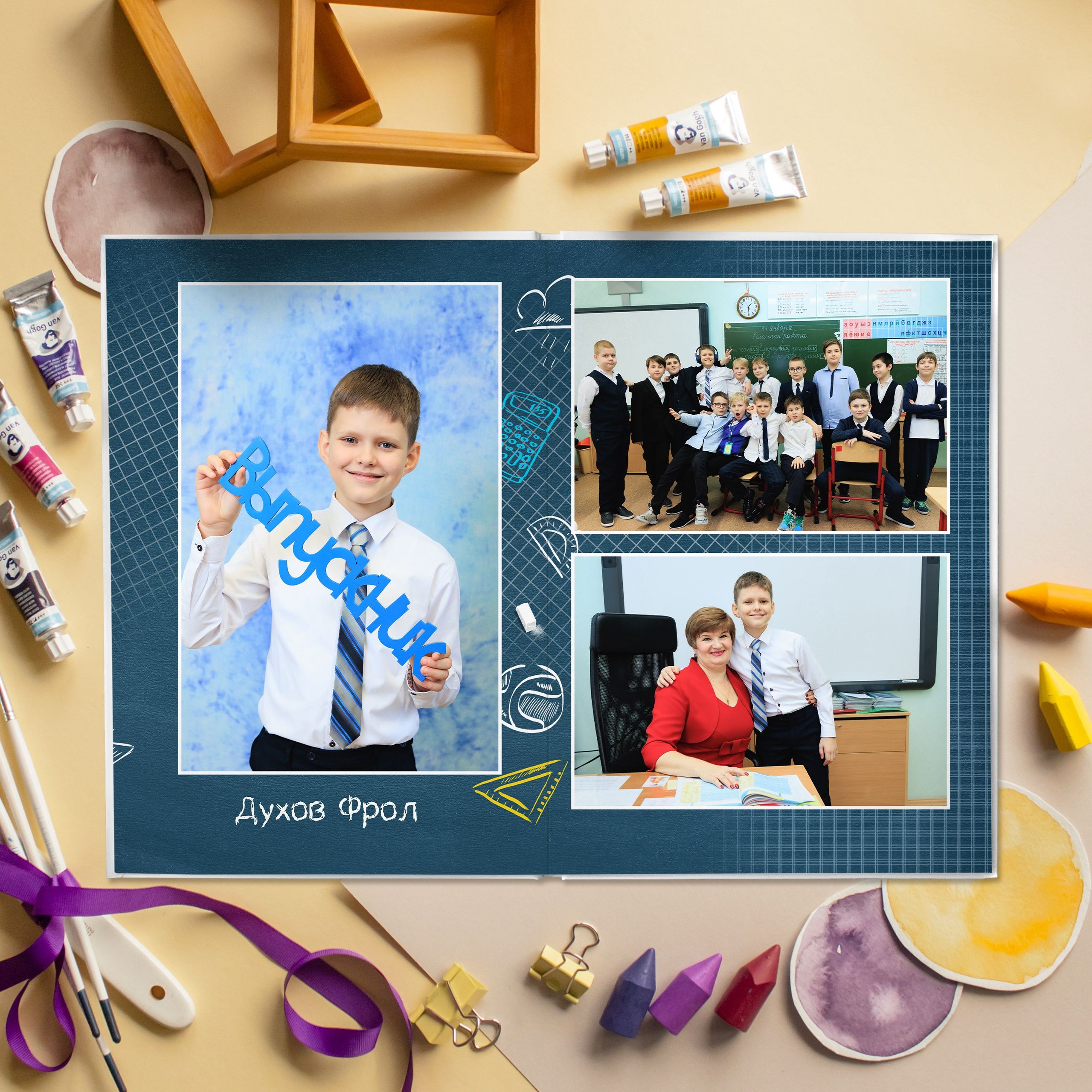 Премиум 5 разворотов. Выпускные альбомы для детского сада и школы в Москве