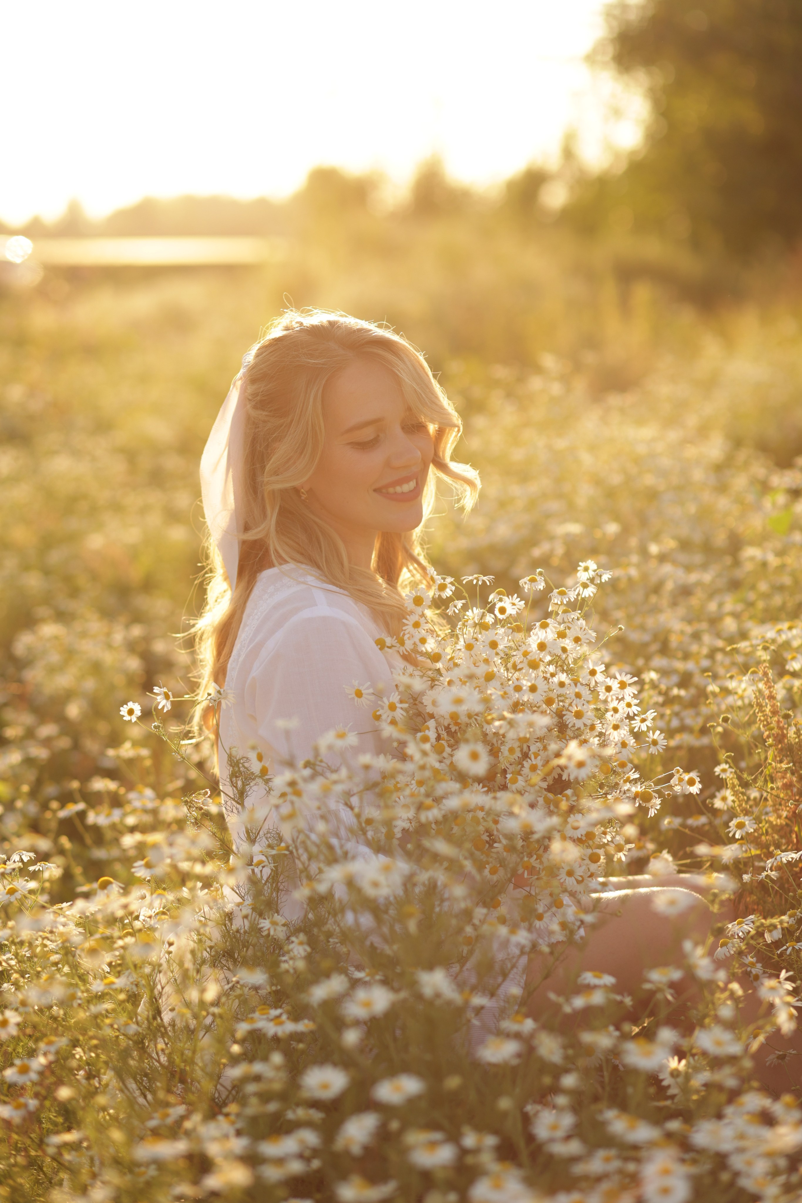 Вика и ромашки. Семейный фотограф в Саратове Юлия Охотникова