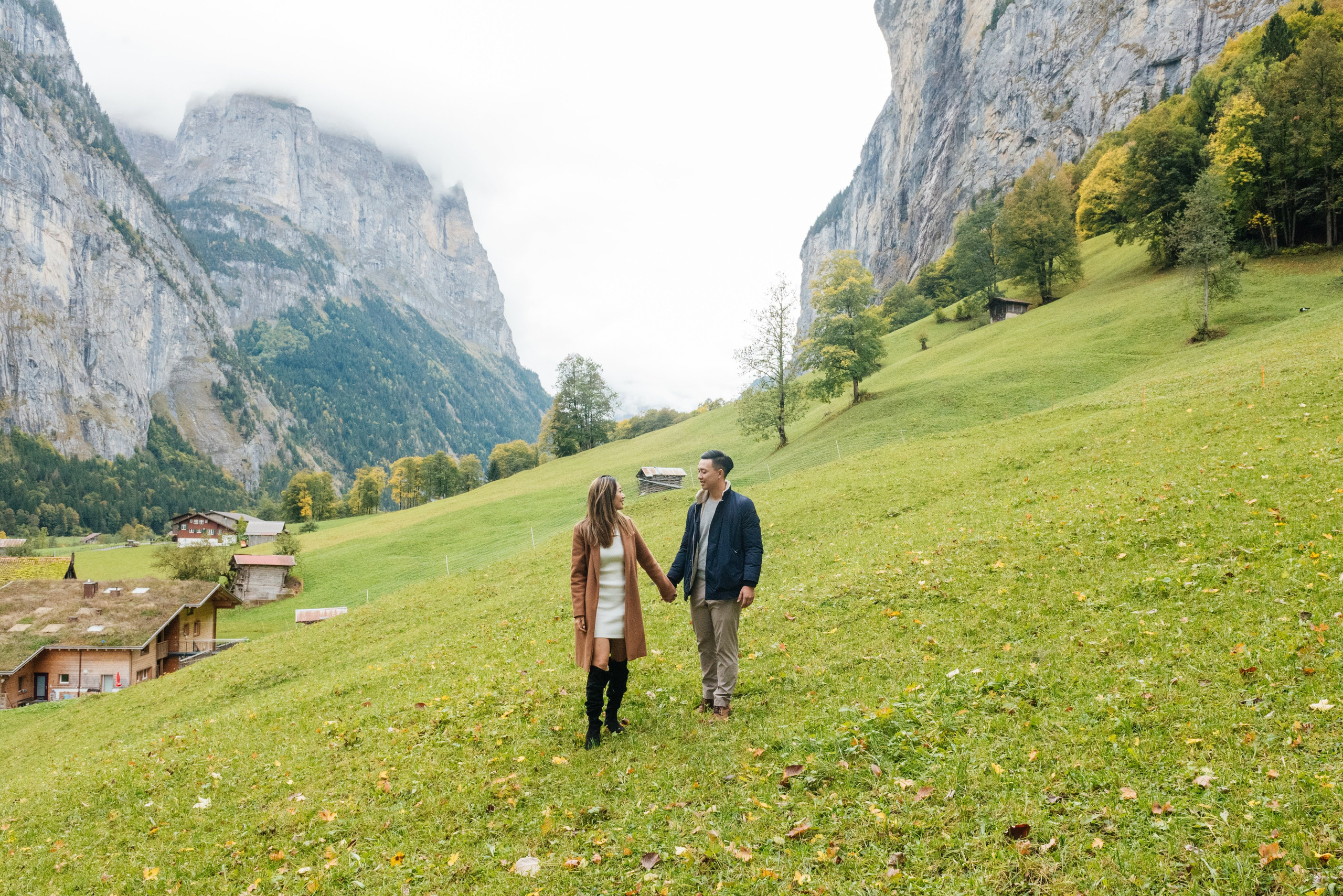 Tina & Wesley (Wengen, Lauterbrunnen). Photographer in Interlaken area