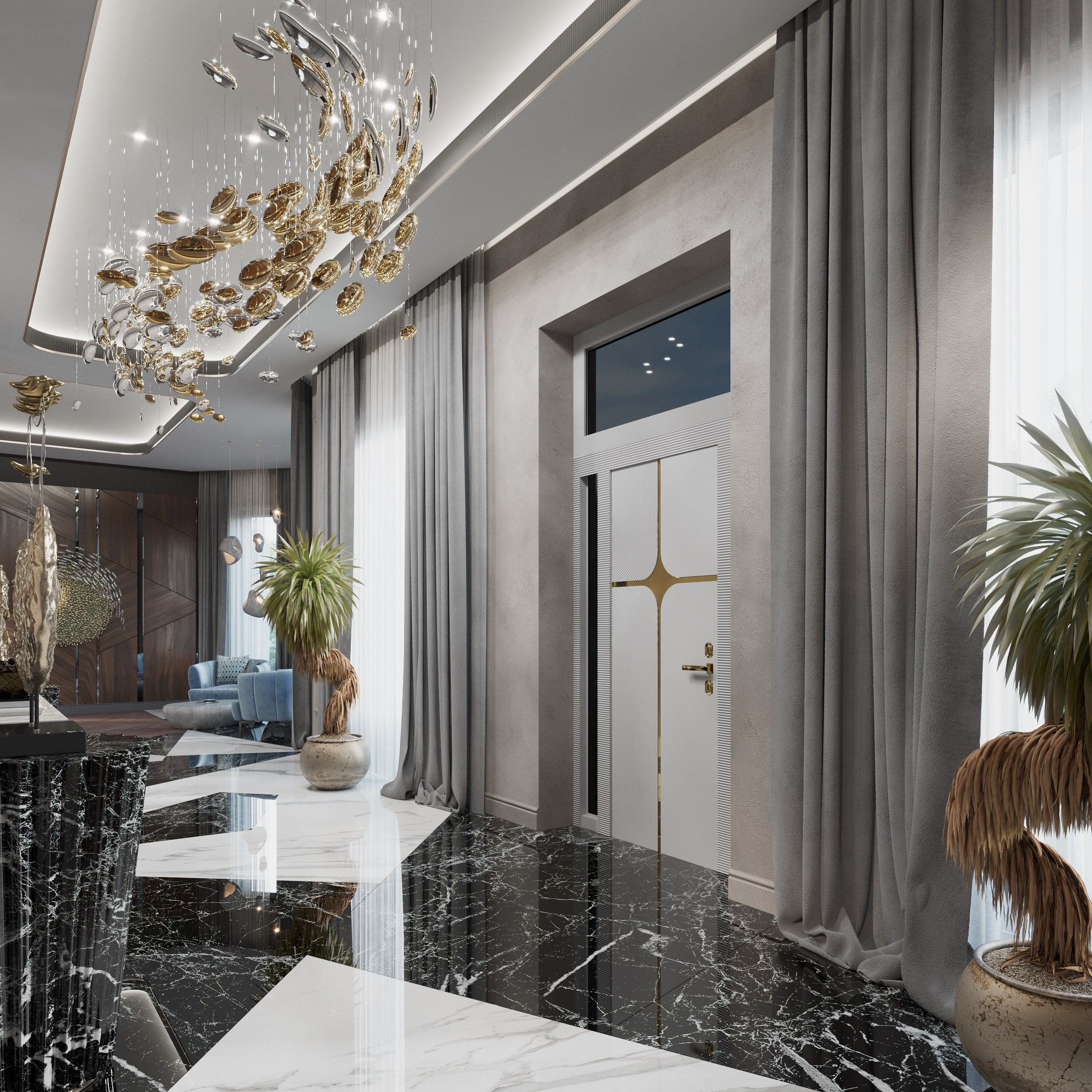 Дом в Новотиторовской — визуализация роскошного особняка. 3Д Визуализация Интерьера и Архитектуры