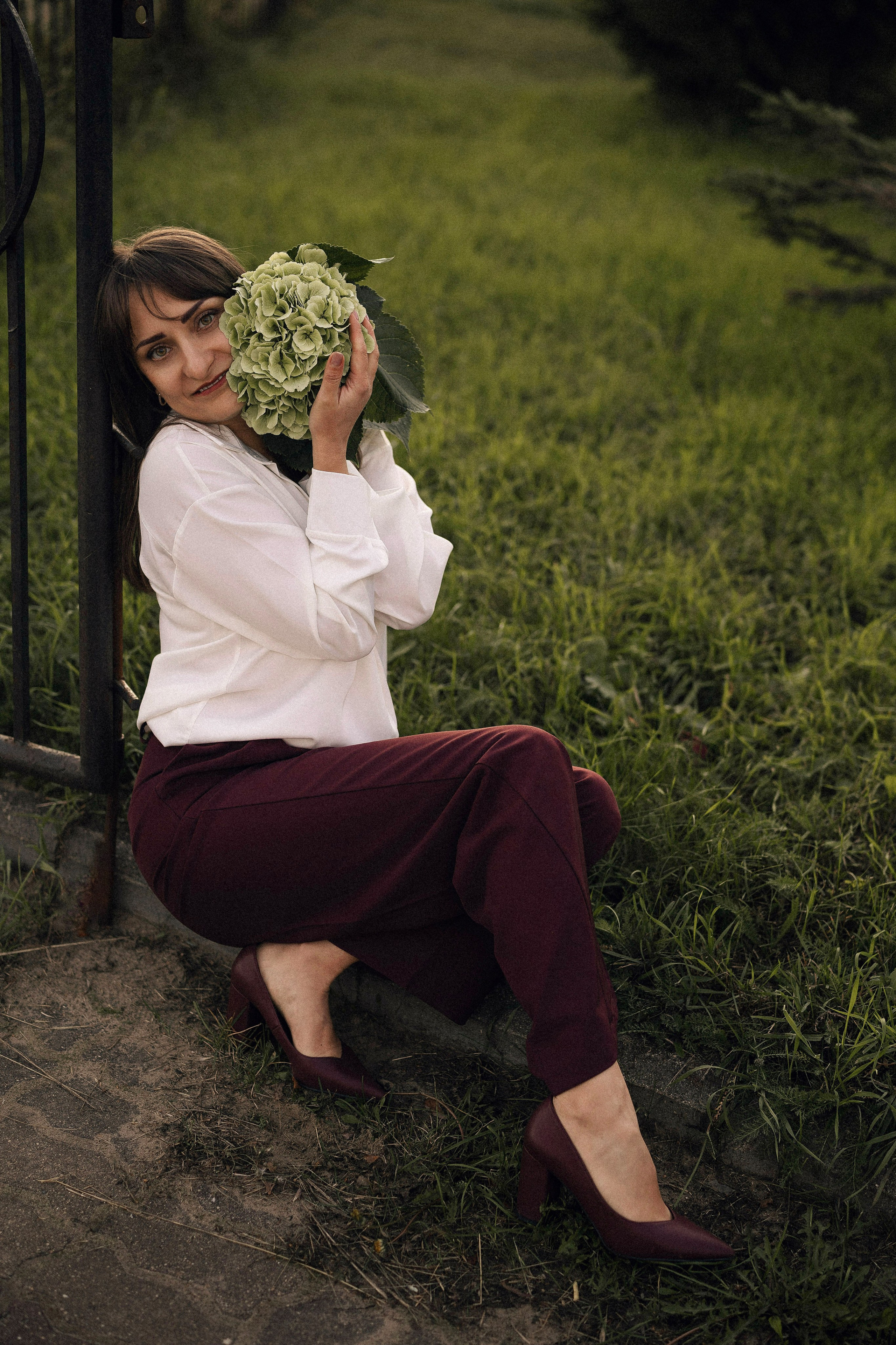 Натали с гортензией. Портретный, семейный и свадебный фотограф в Нарьян-Маре