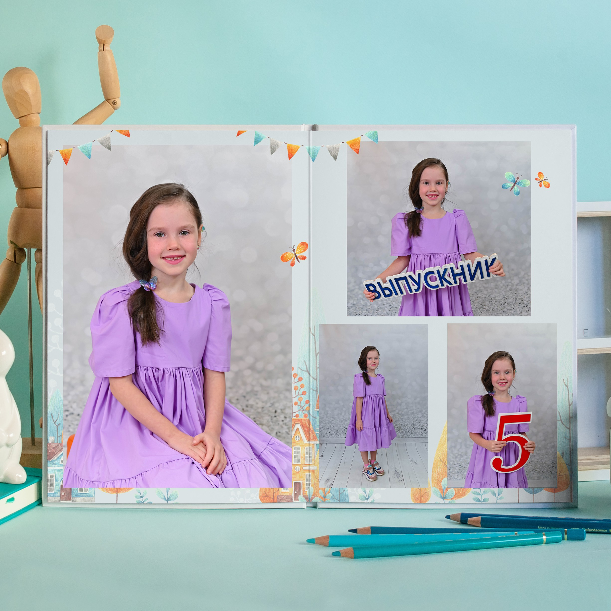 5 разворотов. Выпускные альбомы для детских садов Санкт-Петербург
