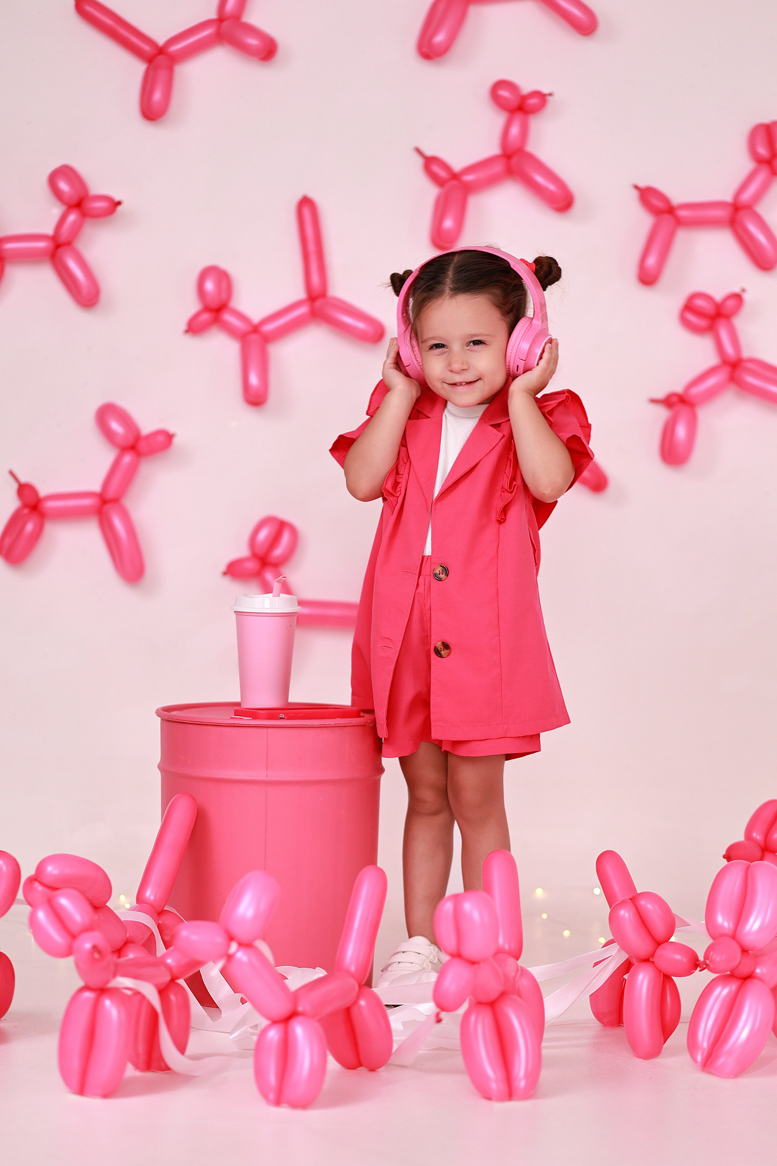 Pink Bubble dog. Детский семейный фотограф Краснодар