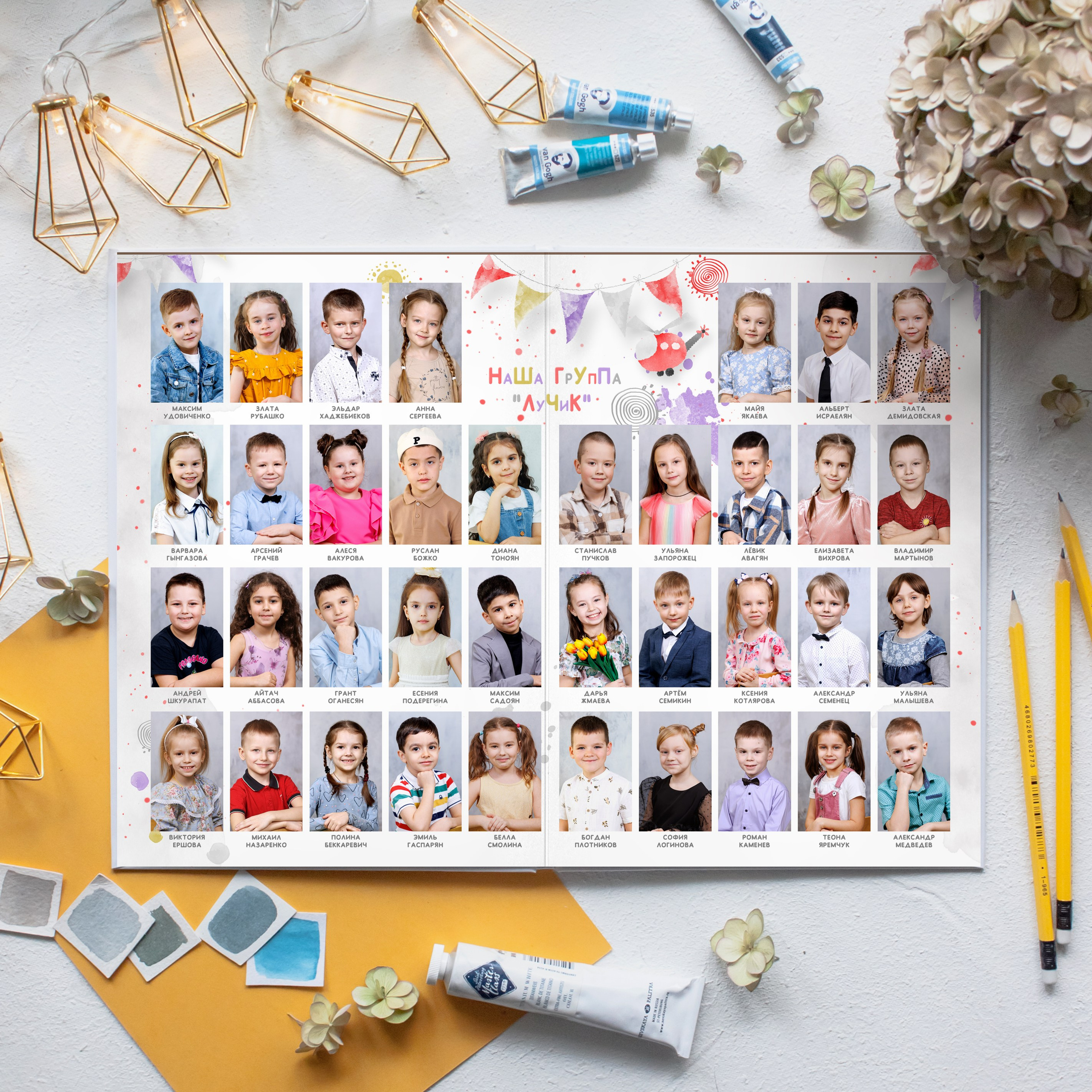 Образцы выпускных фотокниг для детского сада. Детский школьный и семейный фотограф в Краснодаре