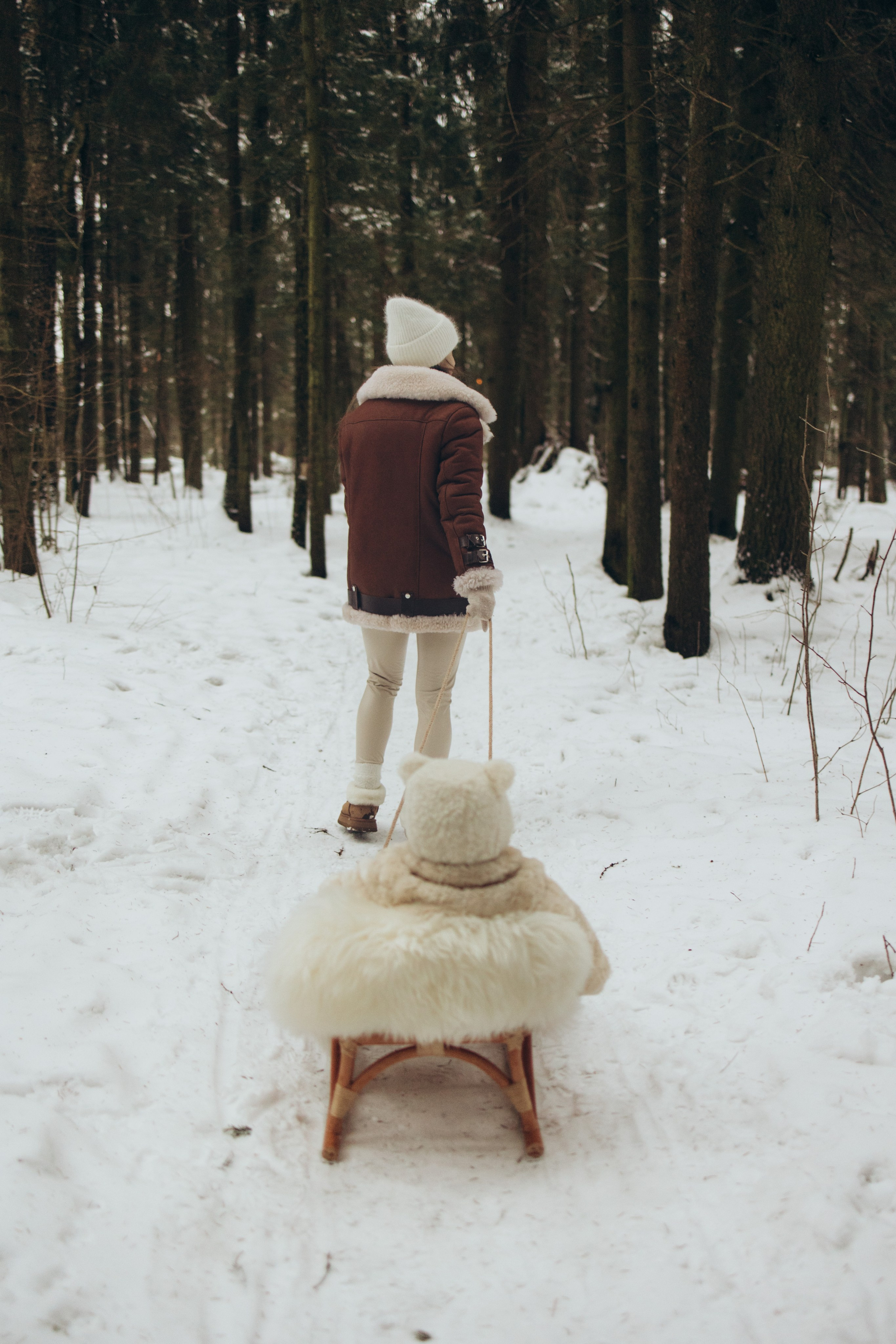 Снежный лес. Семейный фотограф в Москве Виктория Ястребинская